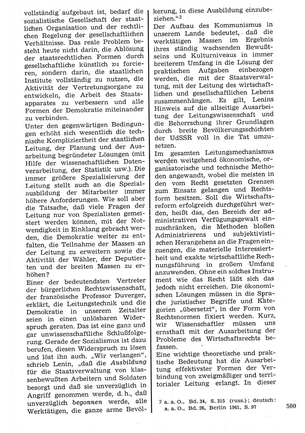 Staat und Recht (StuR), 17. Jahrgang [Deutsche Demokratische Republik (DDR)] 1968, Seite 500 (StuR DDR 1968, S. 500)