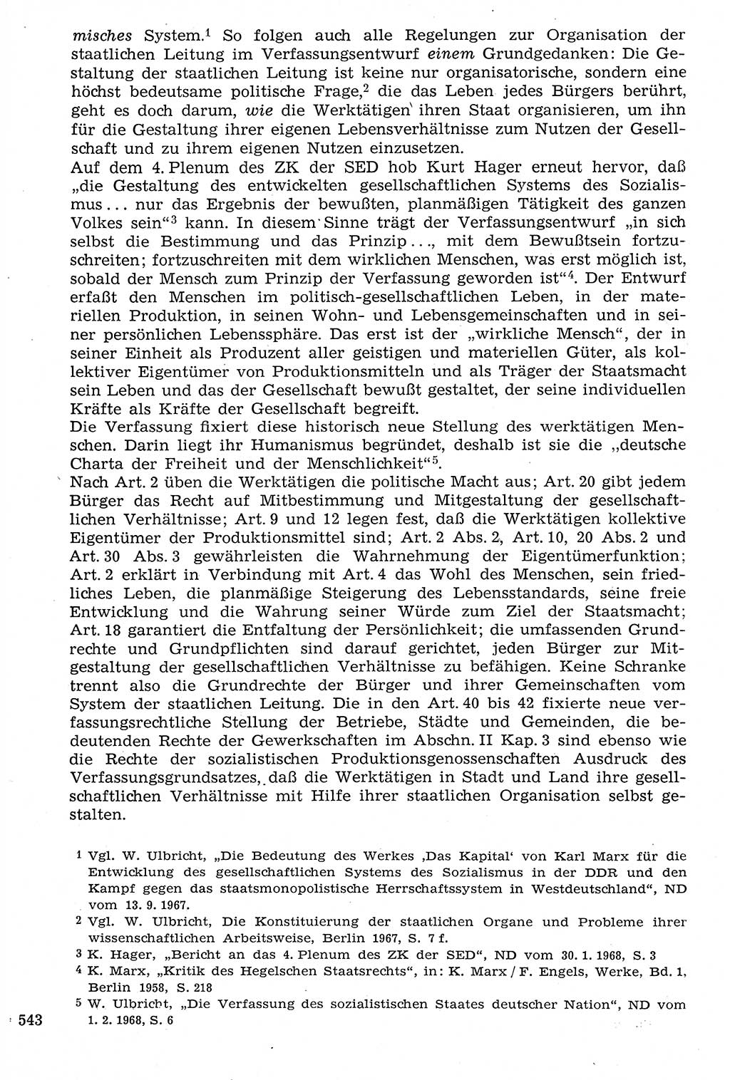 Staat und Recht (StuR), 17. Jahrgang [Deutsche Demokratische Republik (DDR)] 1968, Seite 543 (StuR DDR 1968, S. 543)