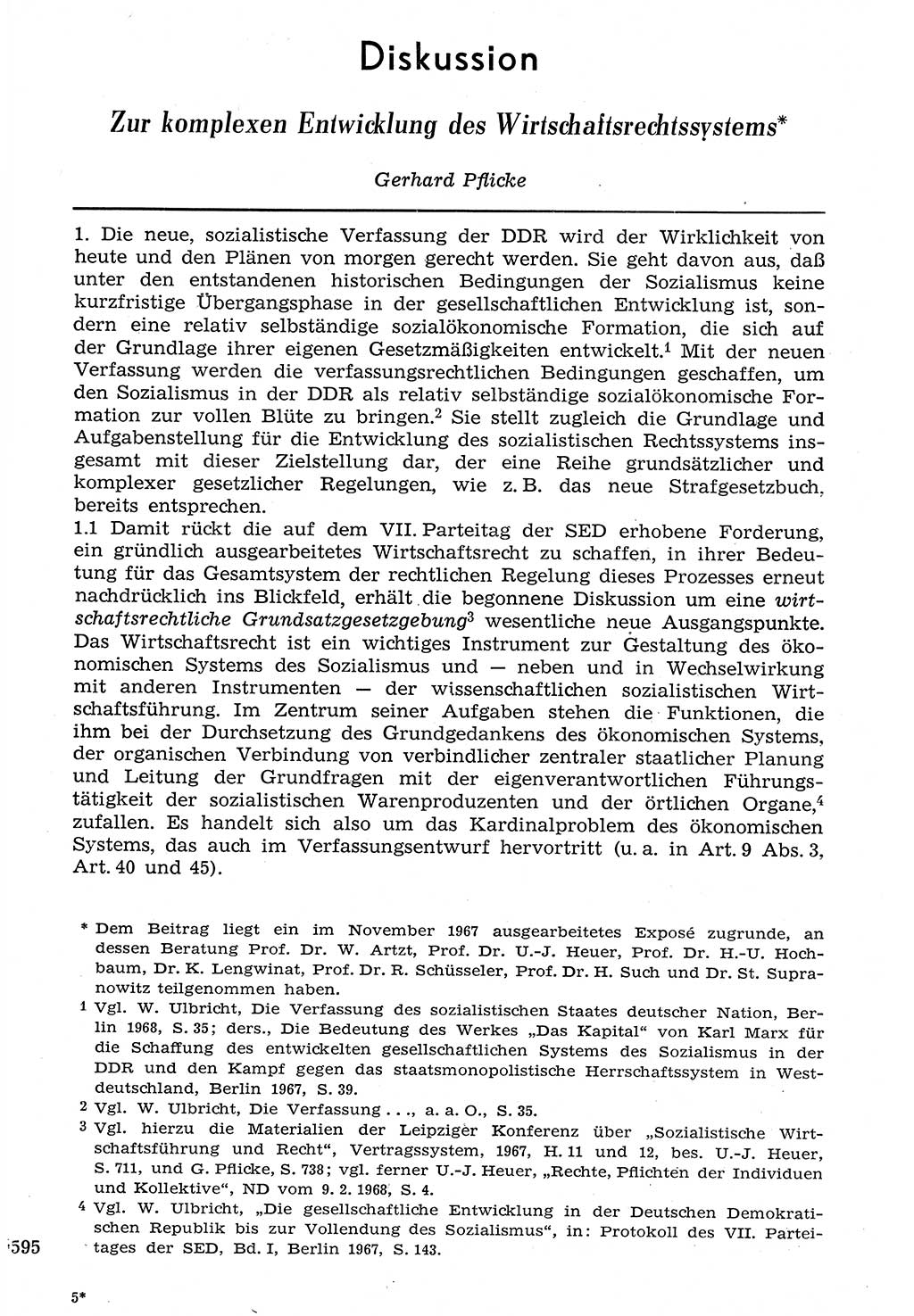Staat und Recht (StuR), 17. Jahrgang [Deutsche Demokratische Republik (DDR)] 1968, Seite 595 (StuR DDR 1968, S. 595)