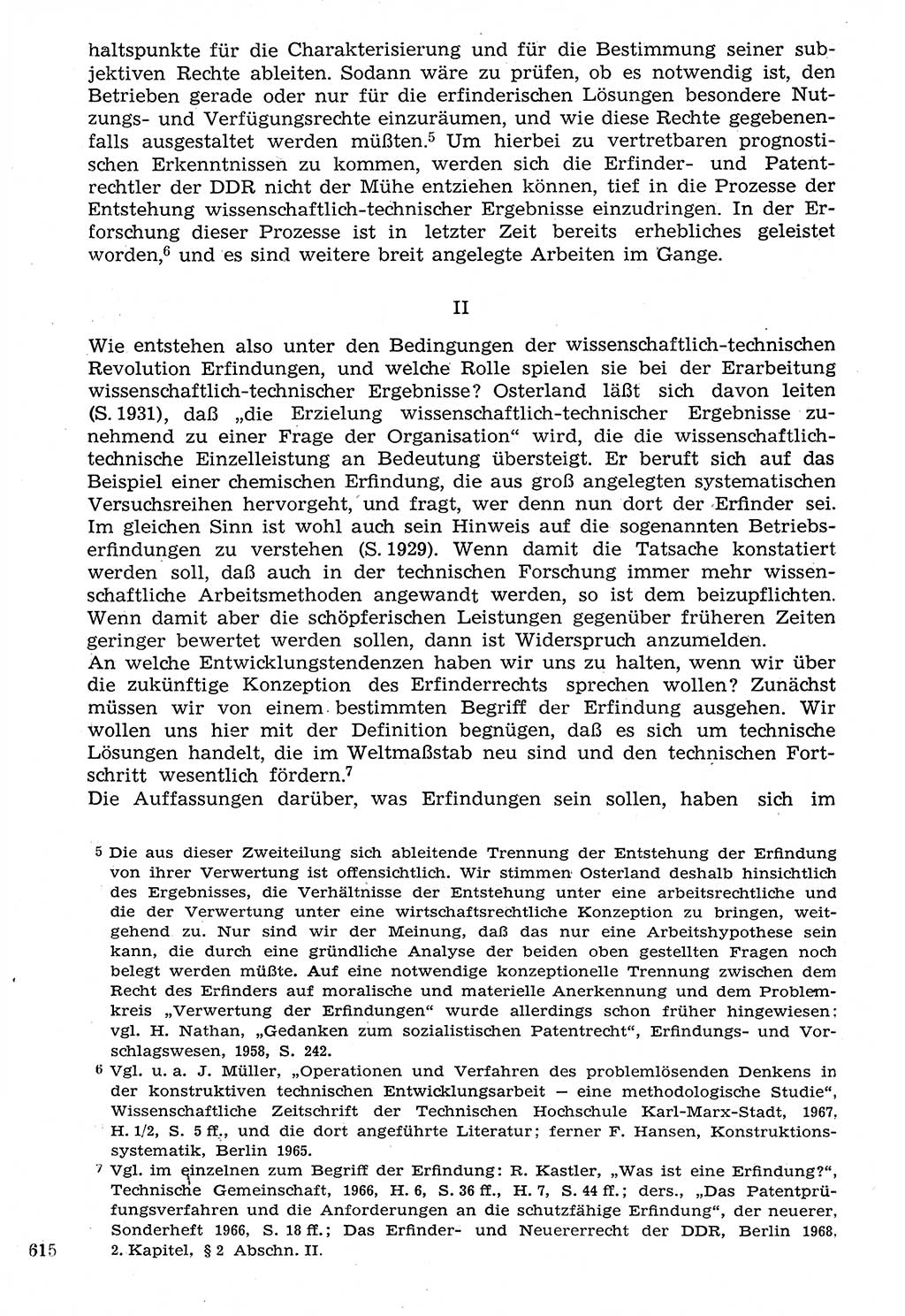 Staat und Recht (StuR), 17. Jahrgang [Deutsche Demokratische Republik (DDR)] 1968, Seite 615 (StuR DDR 1968, S. 615)