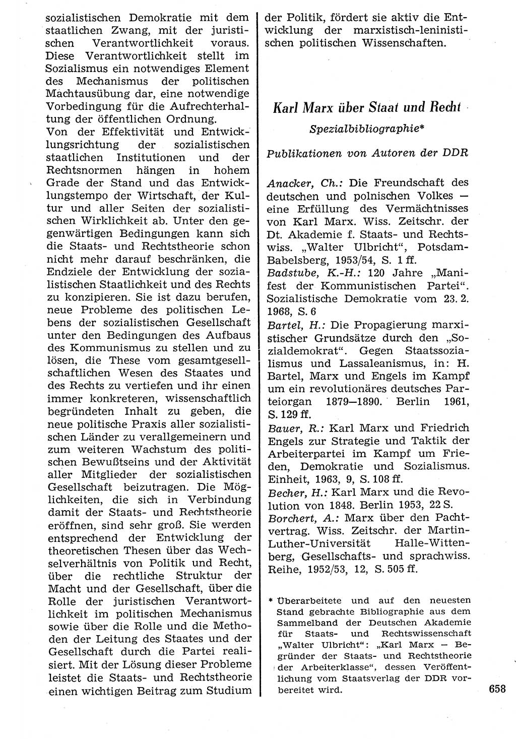 Staat und Recht (StuR), 17. Jahrgang [Deutsche Demokratische Republik (DDR)] 1968, Seite 658 (StuR DDR 1968, S. 658)