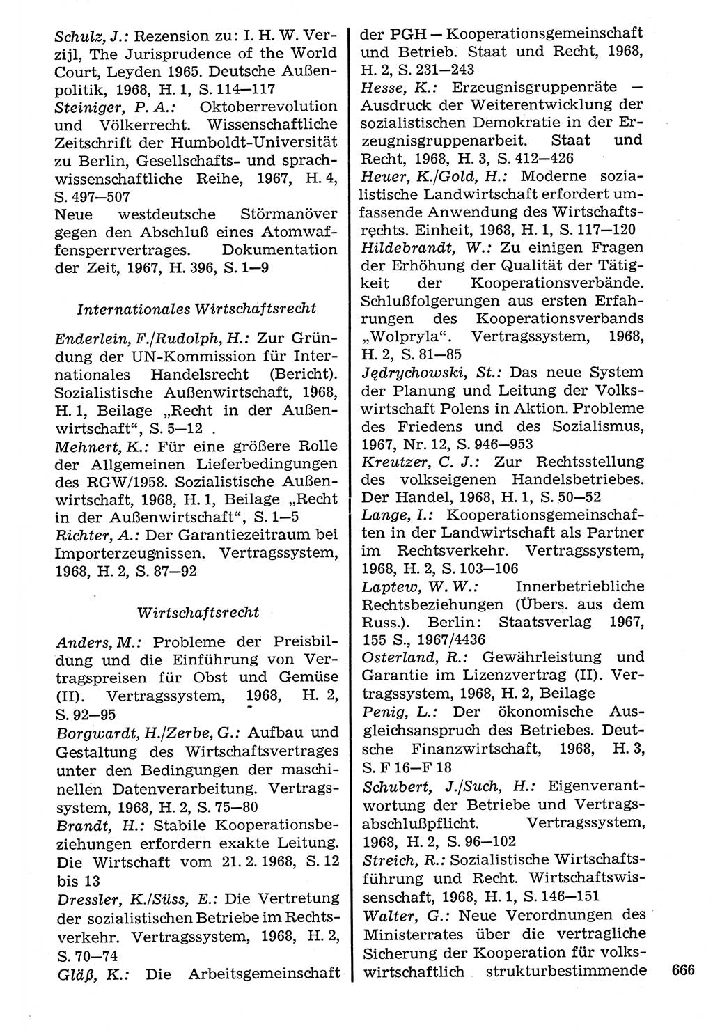 Staat und Recht (StuR), 17. Jahrgang [Deutsche Demokratische Republik (DDR)] 1968, Seite 666 (StuR DDR 1968, S. 666)