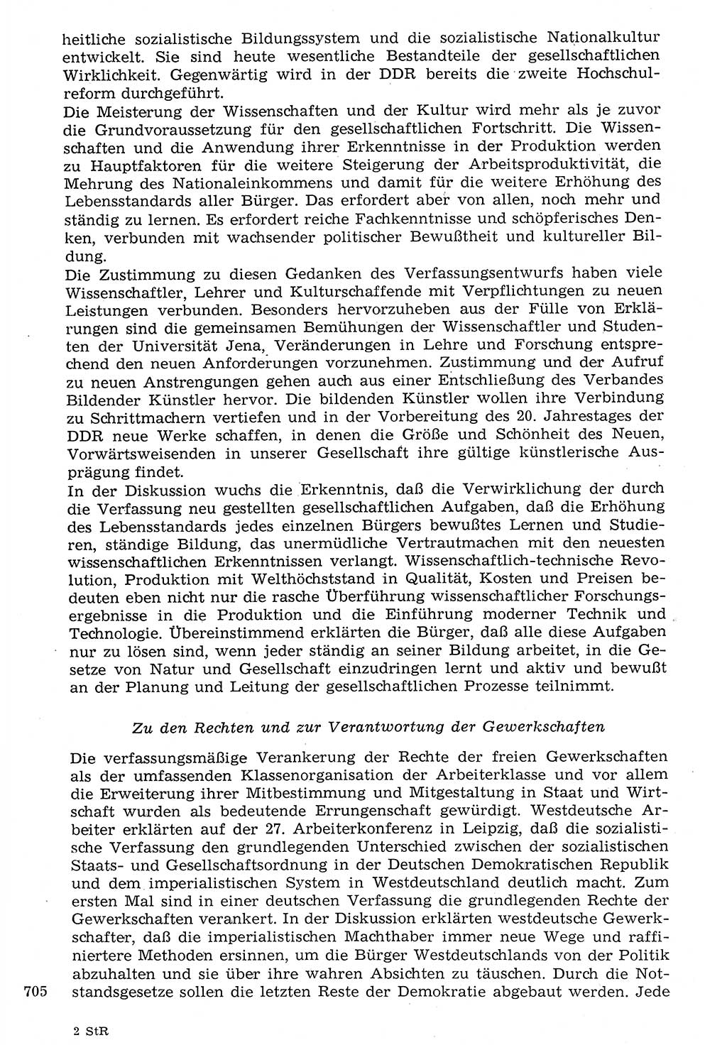 Staat und Recht (StuR), 17. Jahrgang [Deutsche Demokratische Republik (DDR)] 1968, Seite 705 (StuR DDR 1968, S. 705)