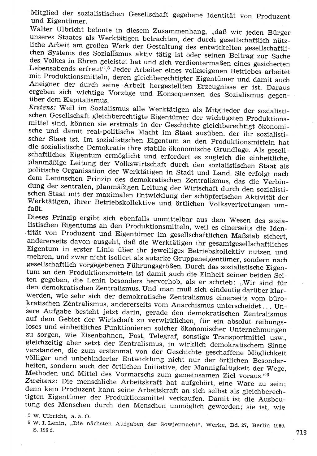 Staat und Recht (StuR), 17. Jahrgang [Deutsche Demokratische Republik (DDR)] 1968, Seite 718 (StuR DDR 1968, S. 718)