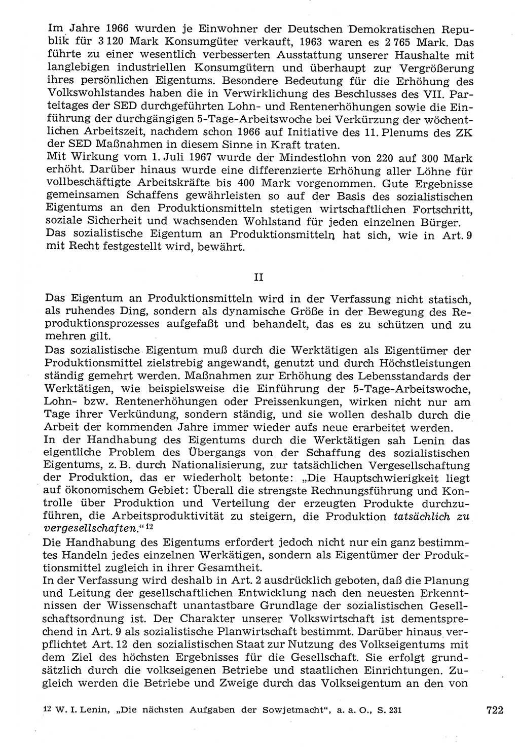 Staat und Recht (StuR), 17. Jahrgang [Deutsche Demokratische Republik (DDR)] 1968, Seite 722 (StuR DDR 1968, S. 722)