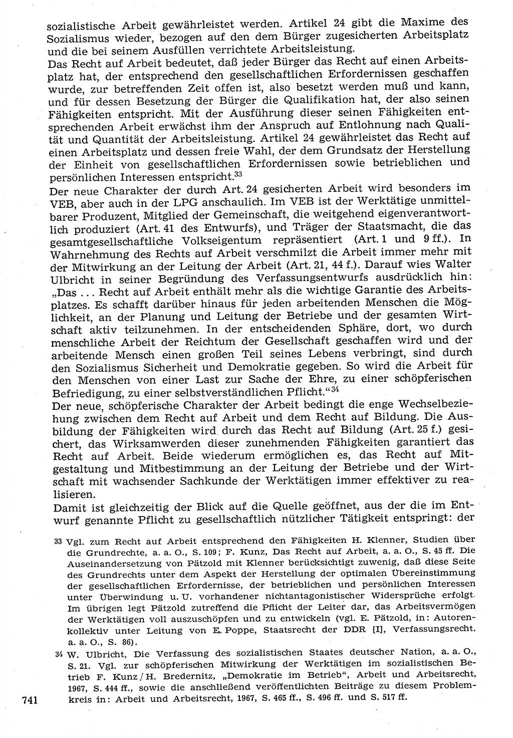 Staat und Recht (StuR), 17. Jahrgang [Deutsche Demokratische Republik (DDR)] 1968, Seite 741 (StuR DDR 1968, S. 741)