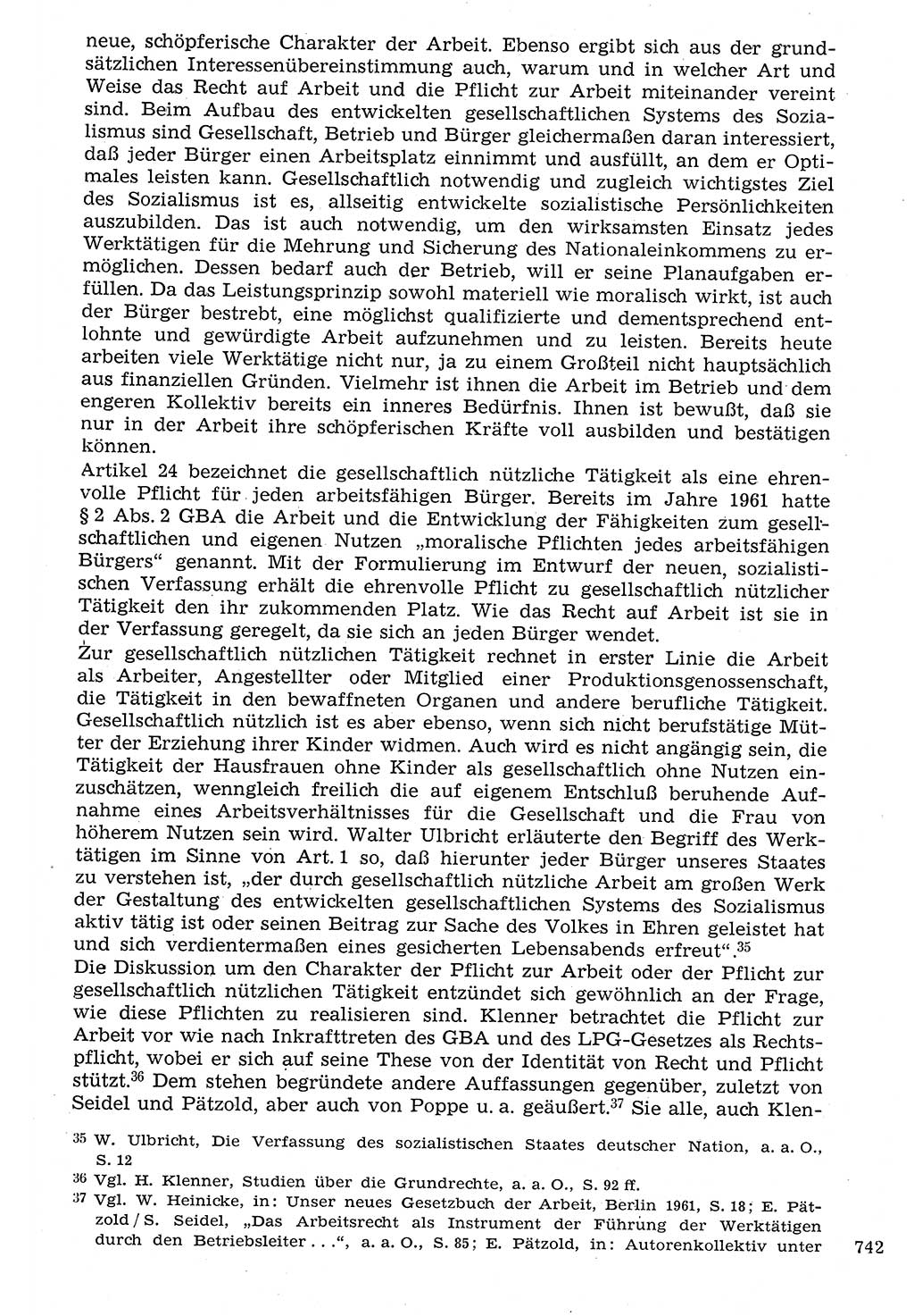 Staat und Recht (StuR), 17. Jahrgang [Deutsche Demokratische Republik (DDR)] 1968, Seite 742 (StuR DDR 1968, S. 742)