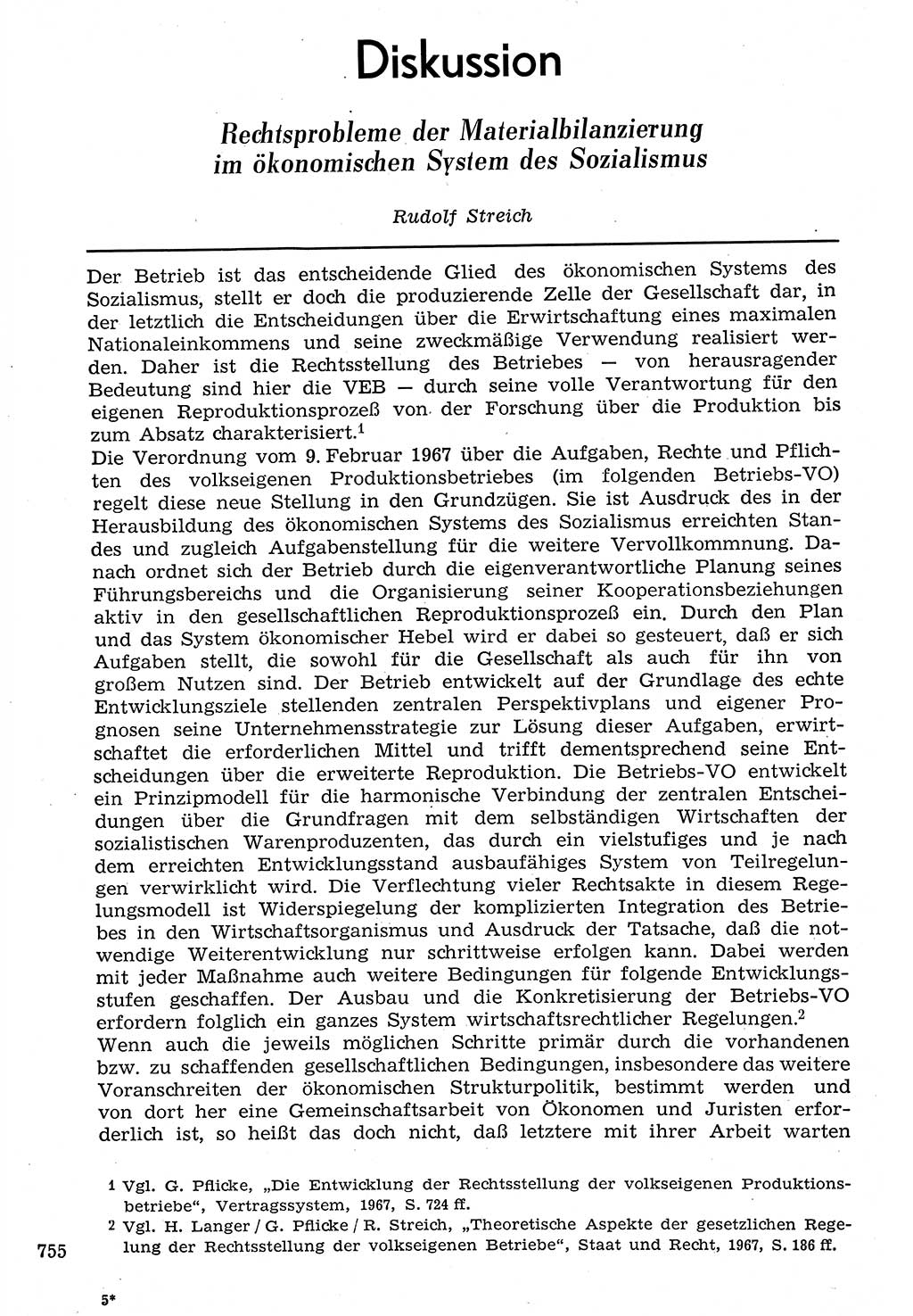 Staat und Recht (StuR), 17. Jahrgang [Deutsche Demokratische Republik (DDR)] 1968, Seite 755 (StuR DDR 1968, S. 755)