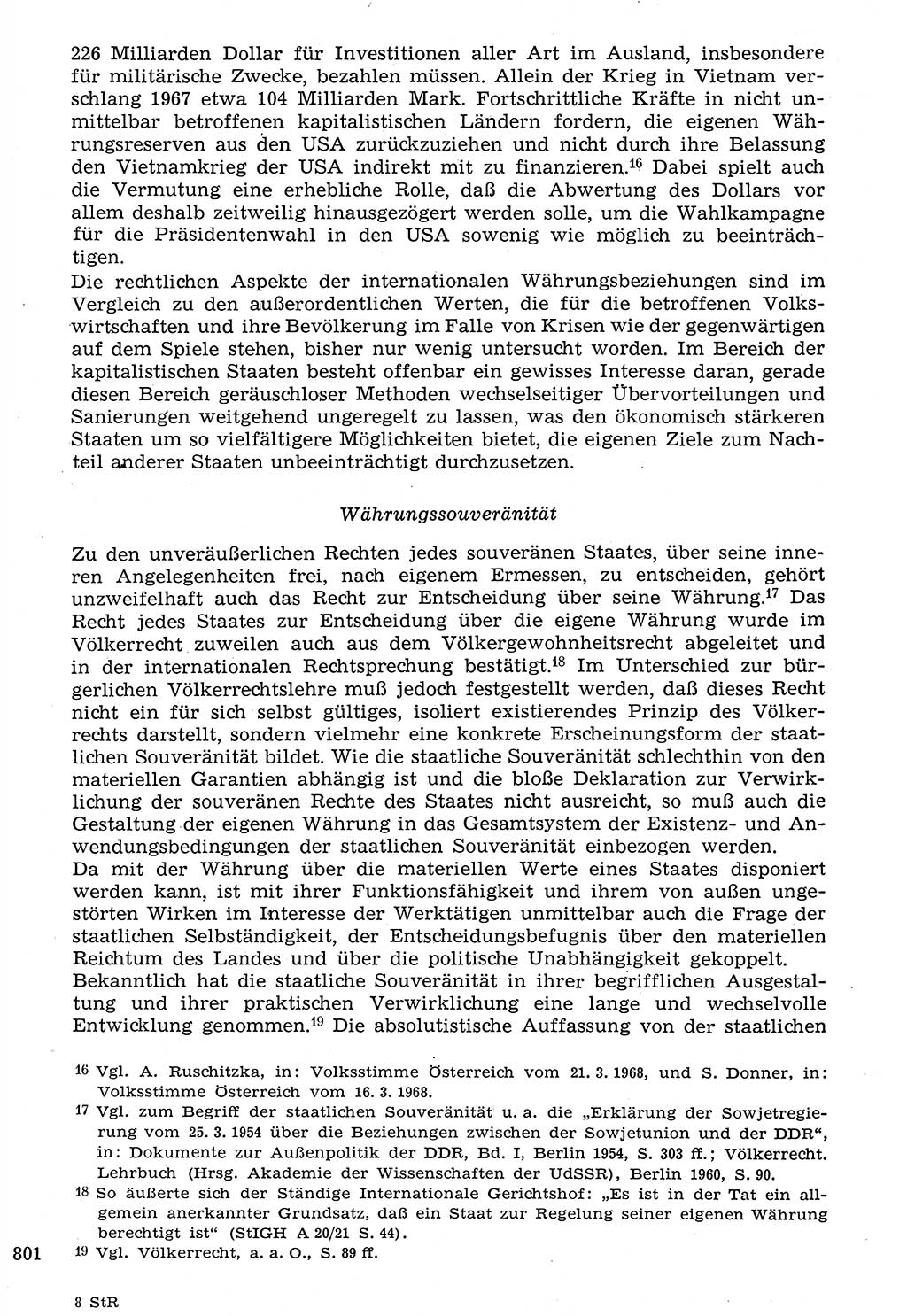 Staat und Recht (StuR), 17. Jahrgang [Deutsche Demokratische Republik (DDR)] 1968, Seite 801 (StuR DDR 1968, S. 801)