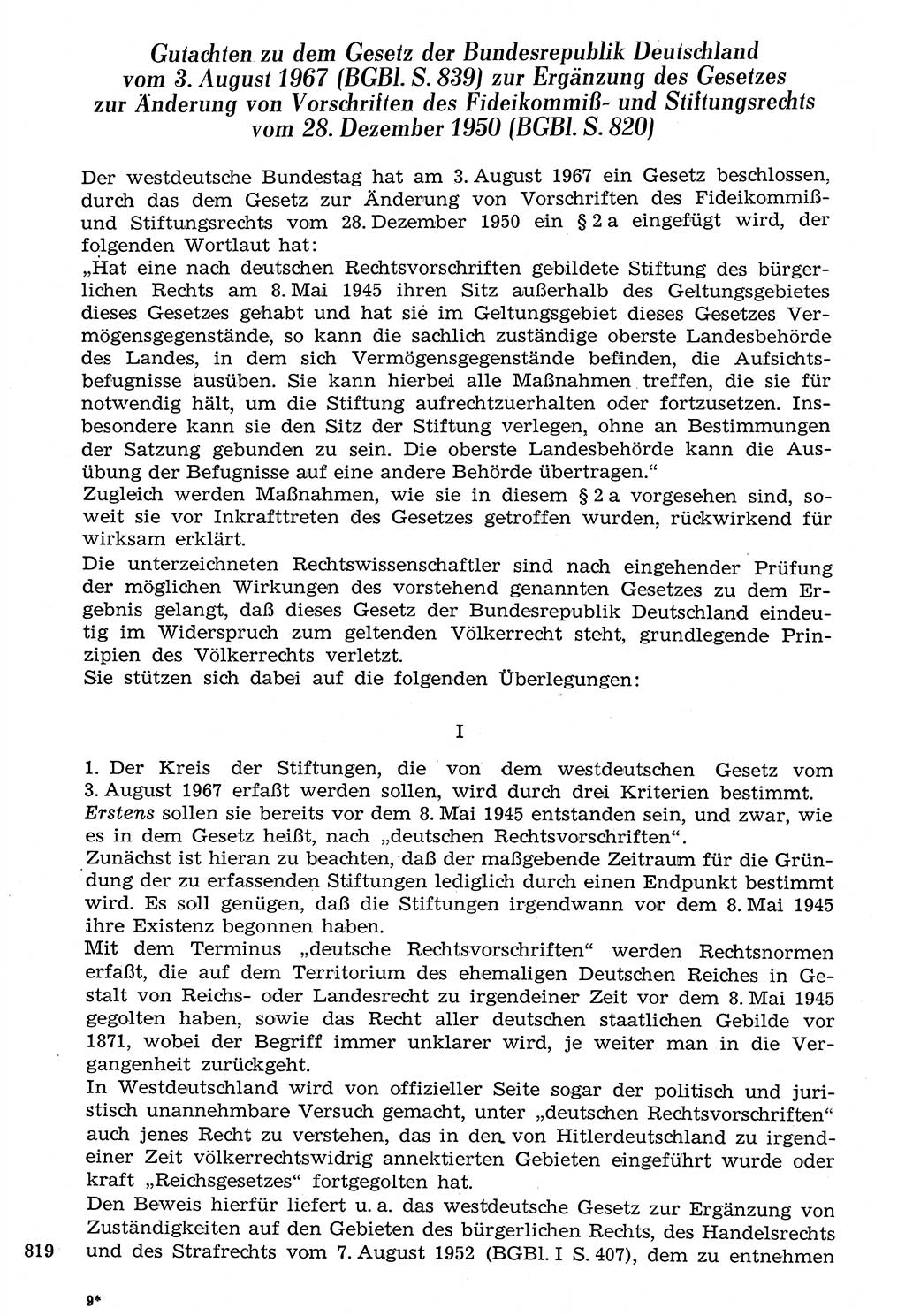 Staat und Recht (StuR), 17. Jahrgang [Deutsche Demokratische Republik (DDR)] 1968, Seite 819 (StuR DDR 1968, S. 819)