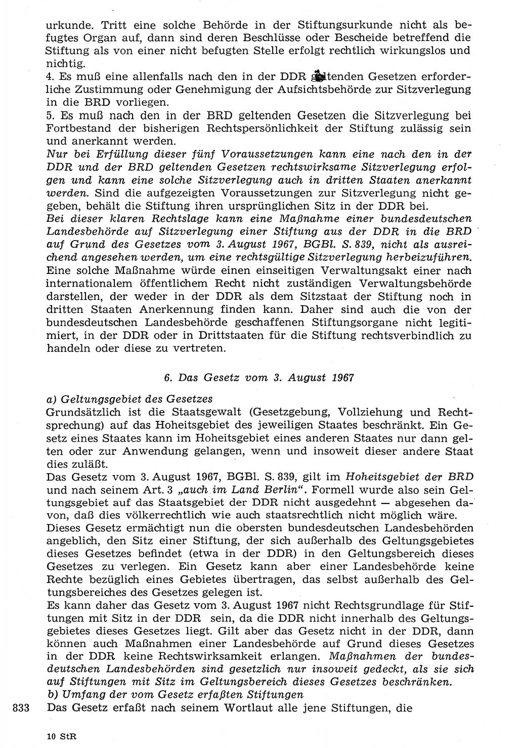 Staat und Recht (StuR), 17. Jahrgang [Deutsche Demokratische Republik (DDR)] 1968, Seite 833 (StuR DDR 1968, S. 833)