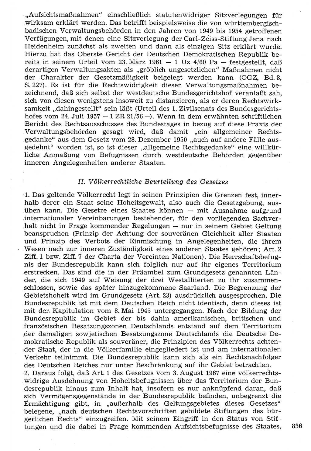 Staat und Recht (StuR), 17. Jahrgang [Deutsche Demokratische Republik (DDR)] 1968, Seite 836 (StuR DDR 1968, S. 836)