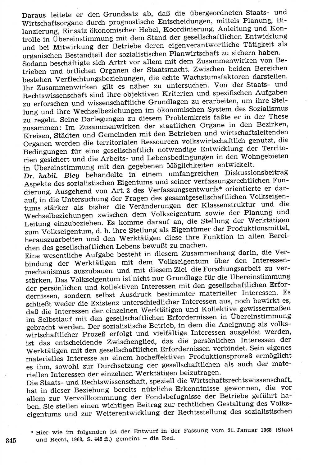 Staat und Recht (StuR), 17. Jahrgang [Deutsche Demokratische Republik (DDR)] 1968, Seite 845 (StuR DDR 1968, S. 845)