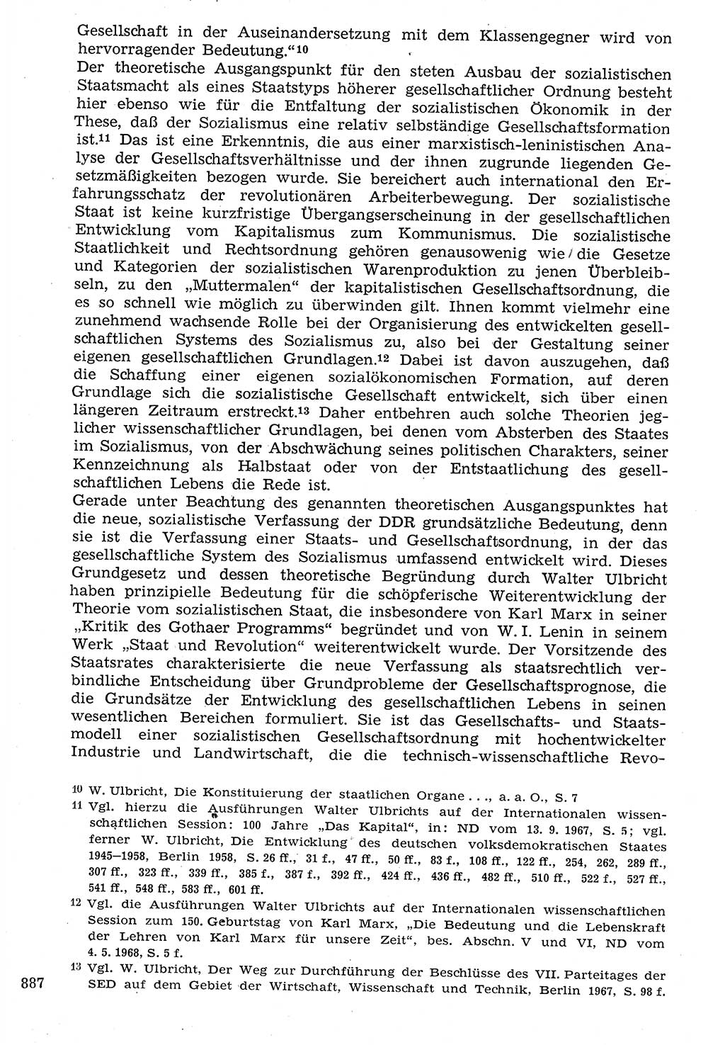 Staat und Recht (StuR), 17. Jahrgang [Deutsche Demokratische Republik (DDR)] 1968, Seite 887 (StuR DDR 1968, S. 887)