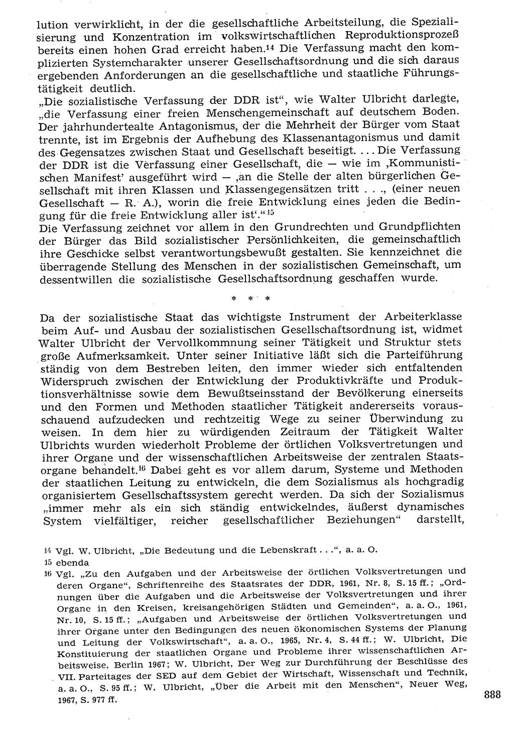 Staat und Recht (StuR), 17. Jahrgang [Deutsche Demokratische Republik (DDR)] 1968, Seite 888 (StuR DDR 1968, S. 888)