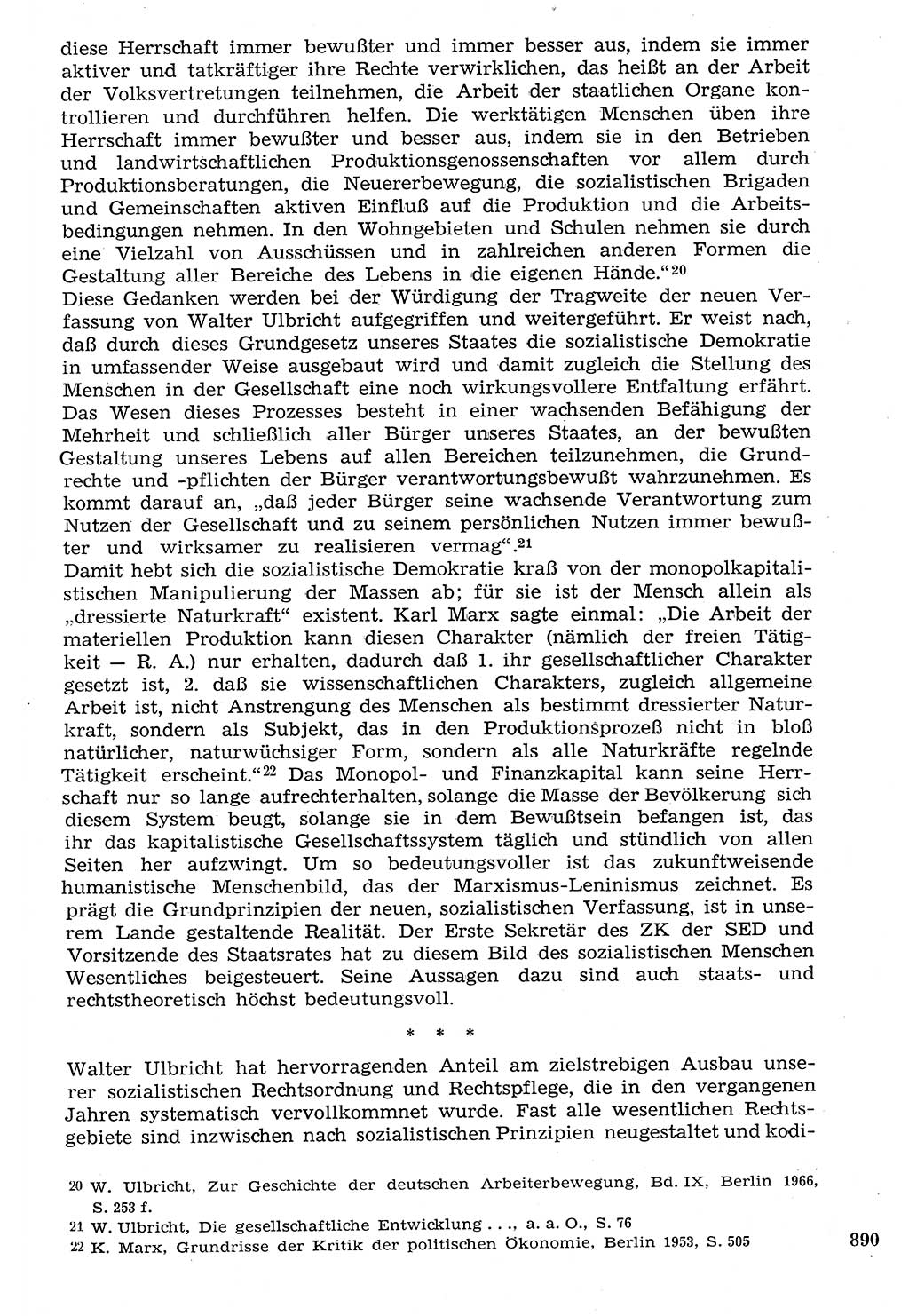 Staat und Recht (StuR), 17. Jahrgang [Deutsche Demokratische Republik (DDR)] 1968, Seite 890 (StuR DDR 1968, S. 890)