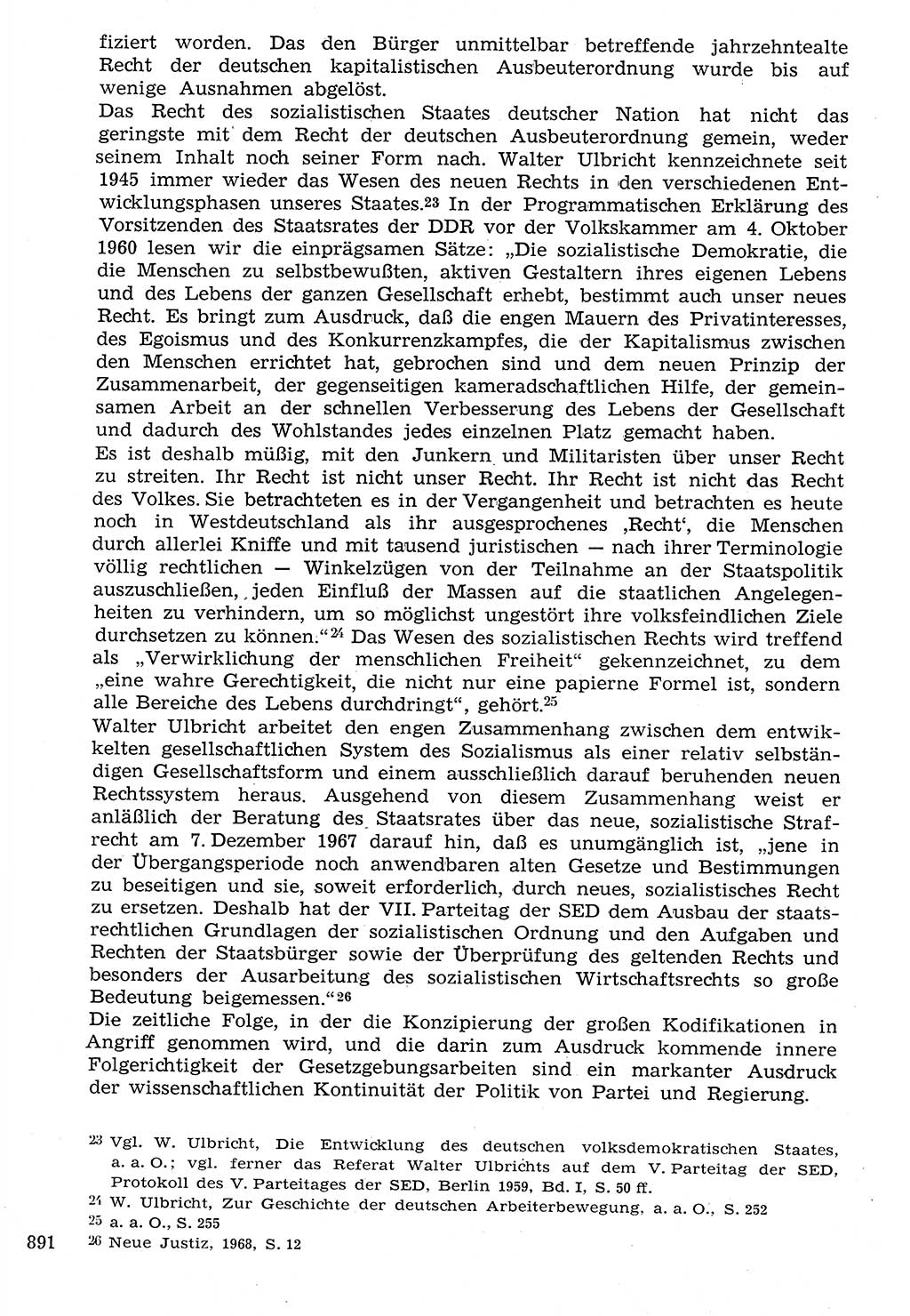 Staat und Recht (StuR), 17. Jahrgang [Deutsche Demokratische Republik (DDR)] 1968, Seite 891 (StuR DDR 1968, S. 891)