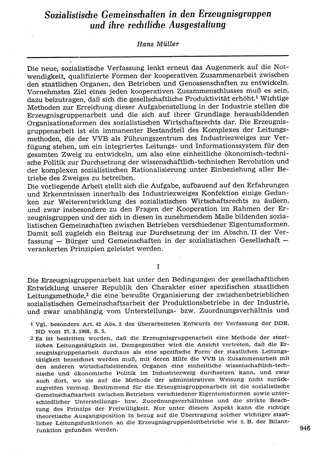 Staat und Recht (StuR), 17. Jahrgang [Deutsche Demokratische Republik (DDR)] 1968, Seite 946 (StuR DDR 1968, S. 946)