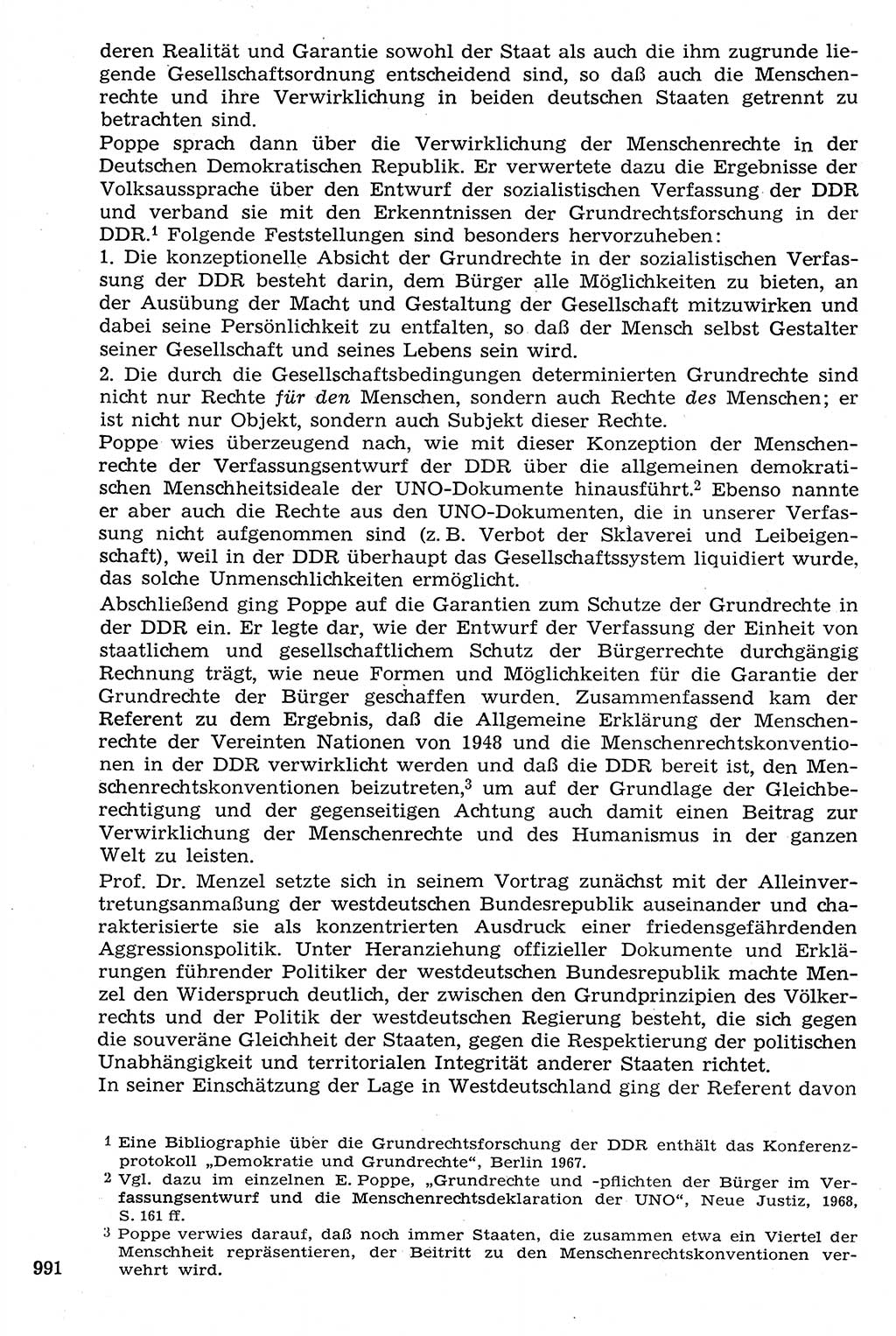 Staat und Recht (StuR), 17. Jahrgang [Deutsche Demokratische Republik (DDR)] 1968, Seite 991 (StuR DDR 1968, S. 991)