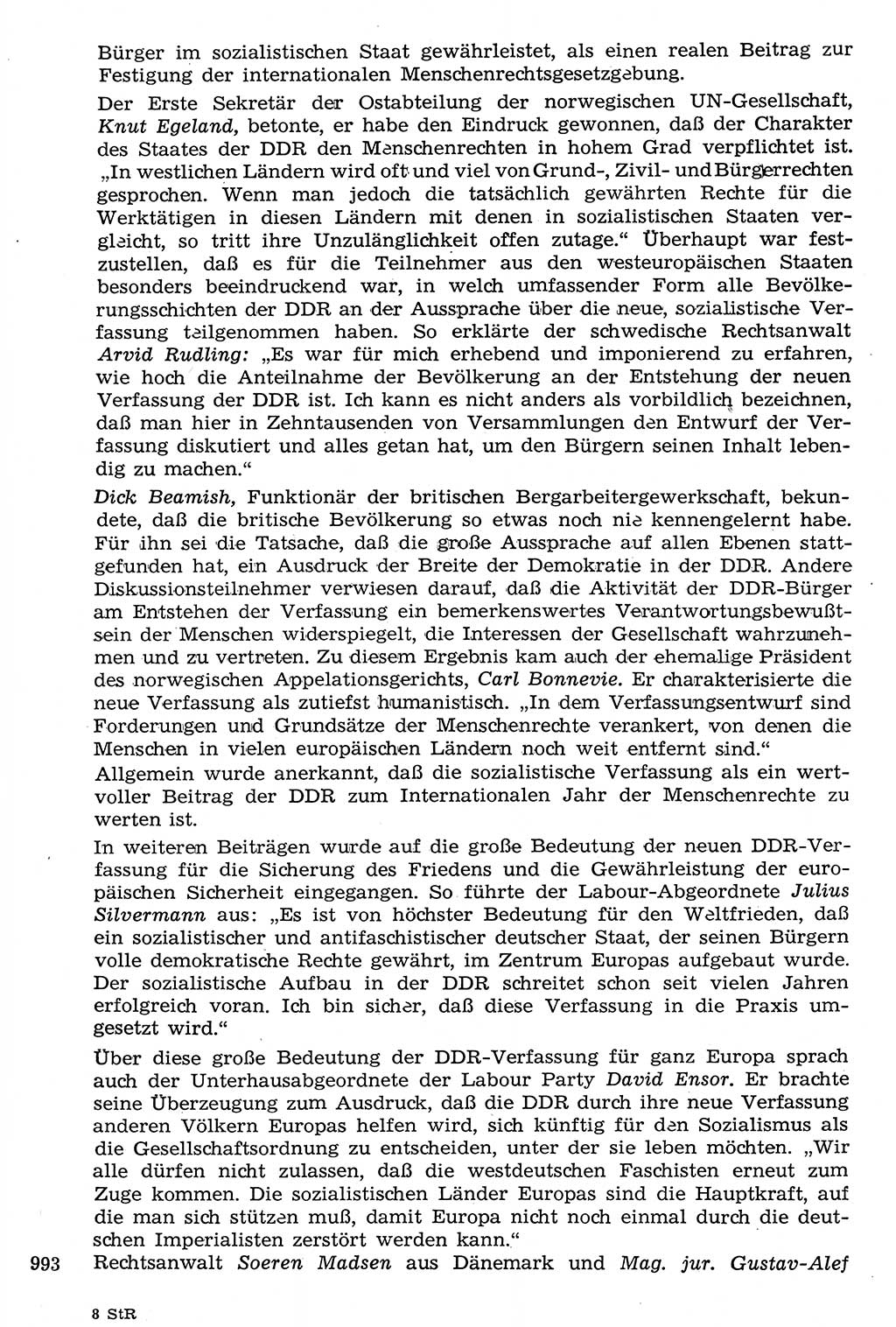 Staat und Recht (StuR), 17. Jahrgang [Deutsche Demokratische Republik (DDR)] 1968, Seite 993 (StuR DDR 1968, S. 993)