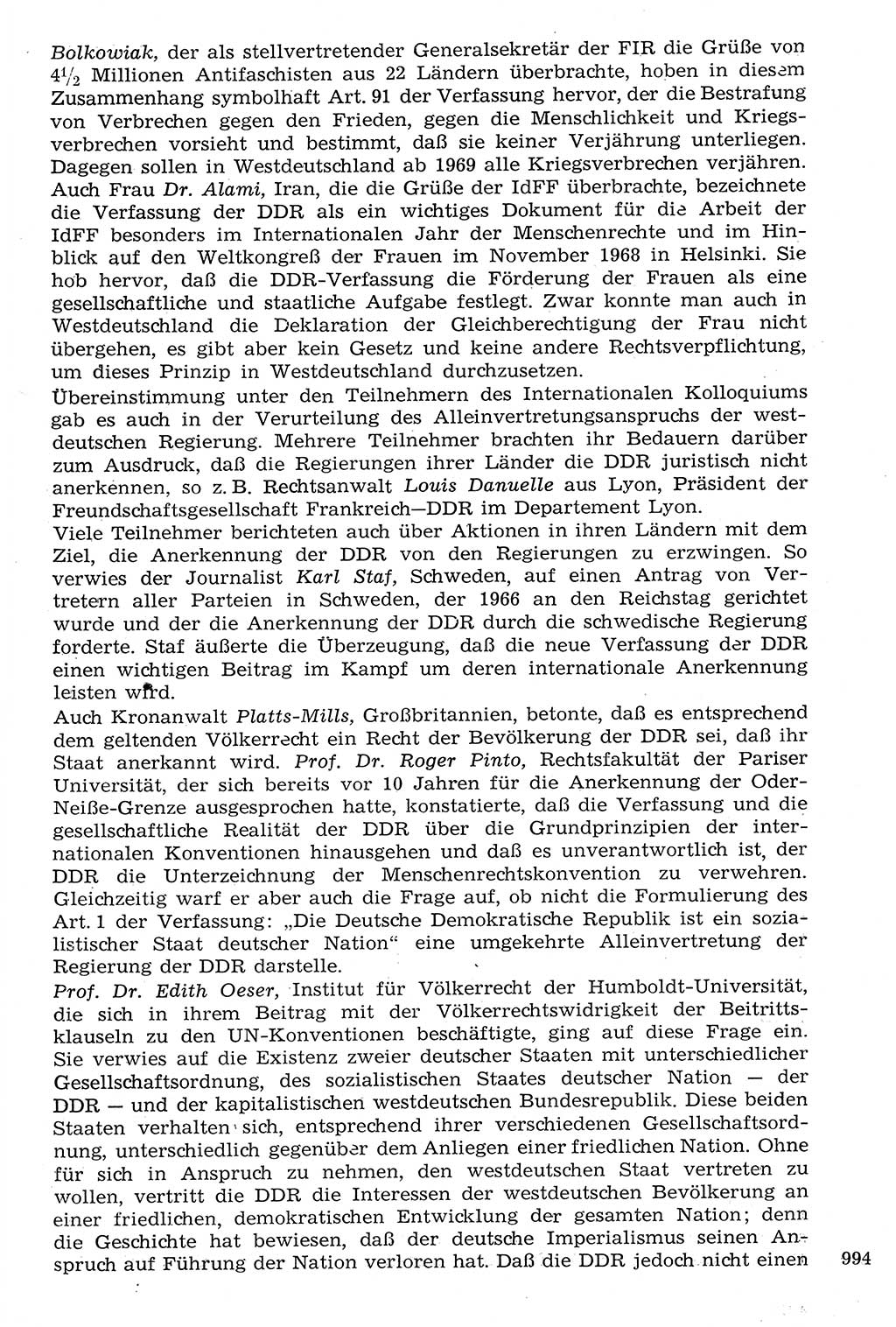 Staat und Recht (StuR), 17. Jahrgang [Deutsche Demokratische Republik (DDR)] 1968, Seite 994 (StuR DDR 1968, S. 994)