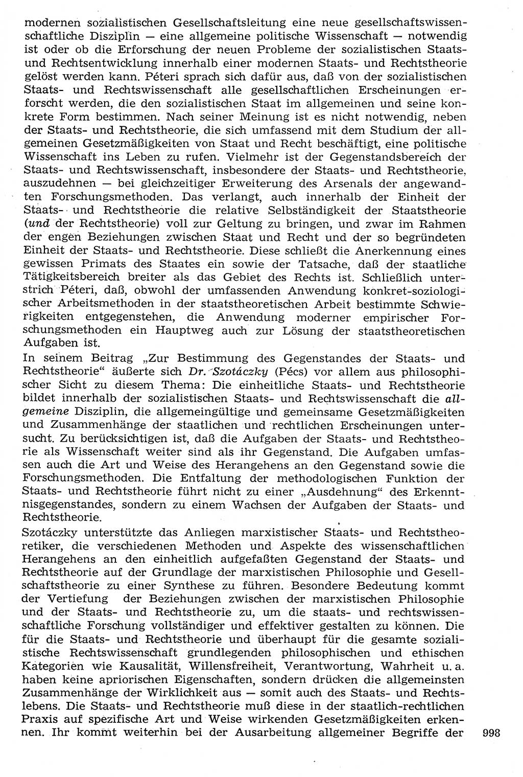 Staat und Recht (StuR), 17. Jahrgang [Deutsche Demokratische Republik (DDR)] 1968, Seite 998 (StuR DDR 1968, S. 998)