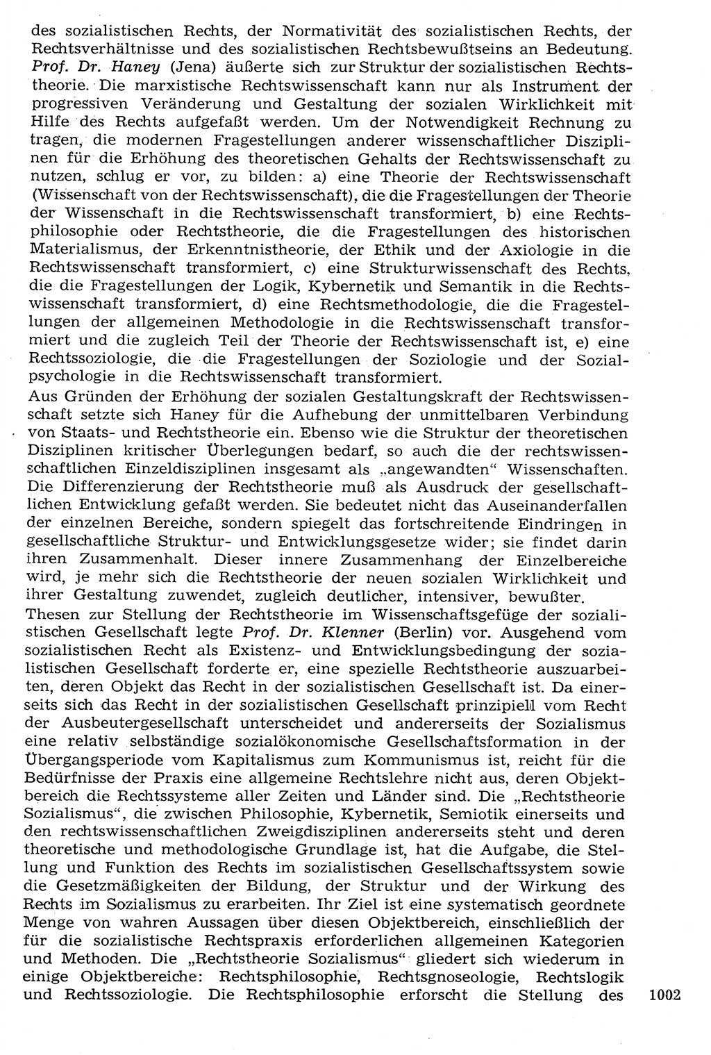 Staat und Recht (StuR), 17. Jahrgang [Deutsche Demokratische Republik (DDR)] 1968, Seite 1002 (StuR DDR 1968, S. 1002)