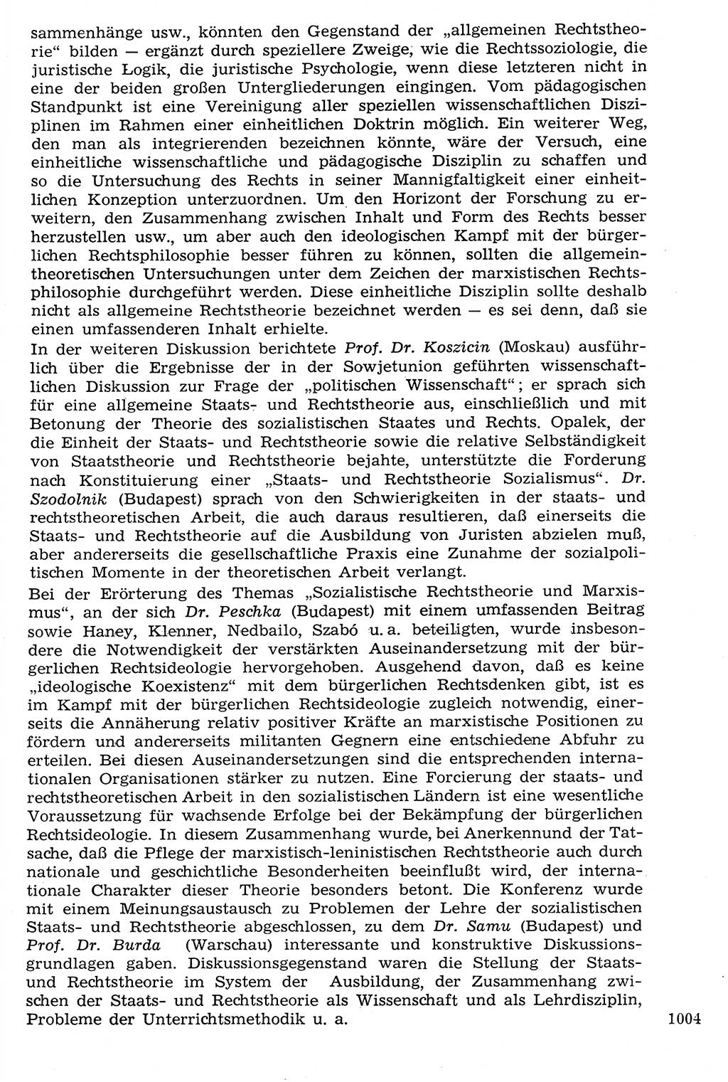 Staat und Recht (StuR), 17. Jahrgang [Deutsche Demokratische Republik (DDR)] 1968, Seite 1004 (StuR DDR 1968, S. 1004)