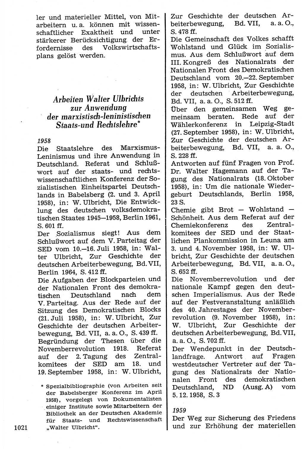 Staat und Recht (StuR), 17. Jahrgang [Deutsche Demokratische Republik (DDR)] 1968, Seite 1021 (StuR DDR 1968, S. 1021)