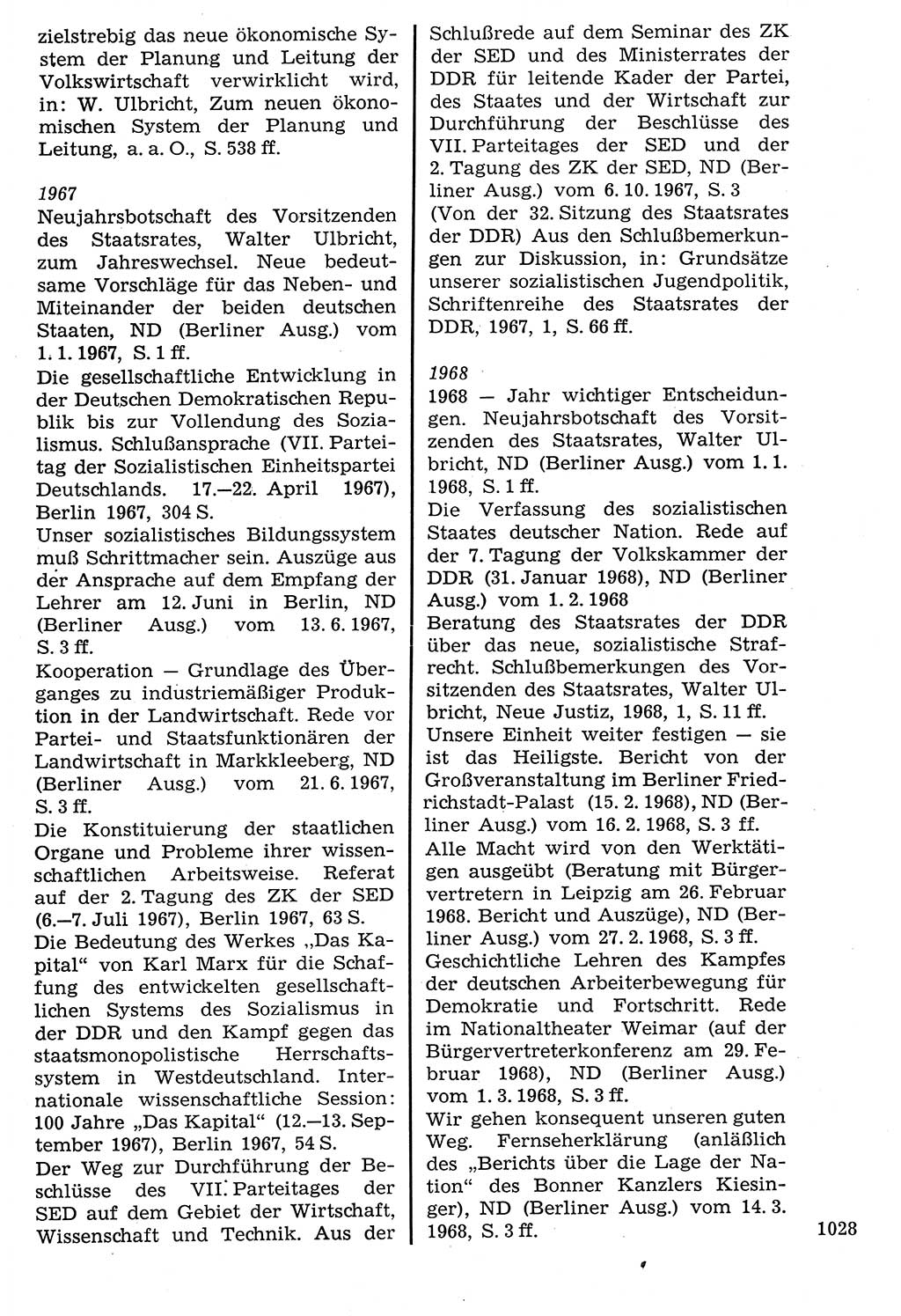 Staat und Recht (StuR), 17. Jahrgang [Deutsche Demokratische Republik (DDR)] 1968, Seite 1028 (StuR DDR 1968, S. 1028)