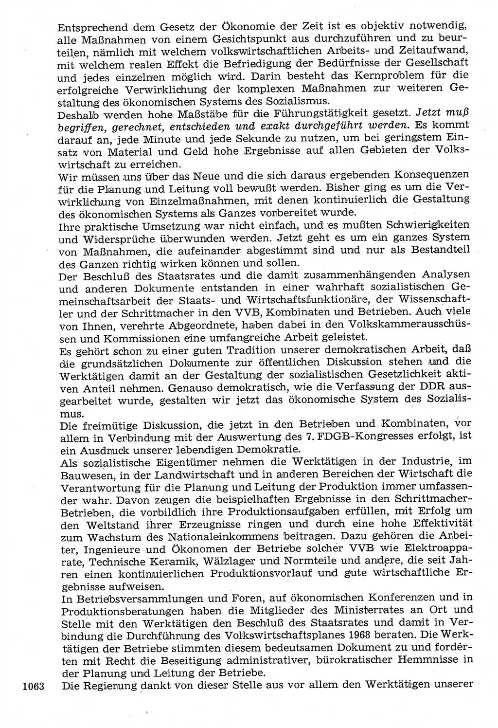 Staat und Recht (StuR), 17. Jahrgang [Deutsche Demokratische Republik (DDR)] 1968, Seite 1063 (StuR DDR 1968, S. 1063)