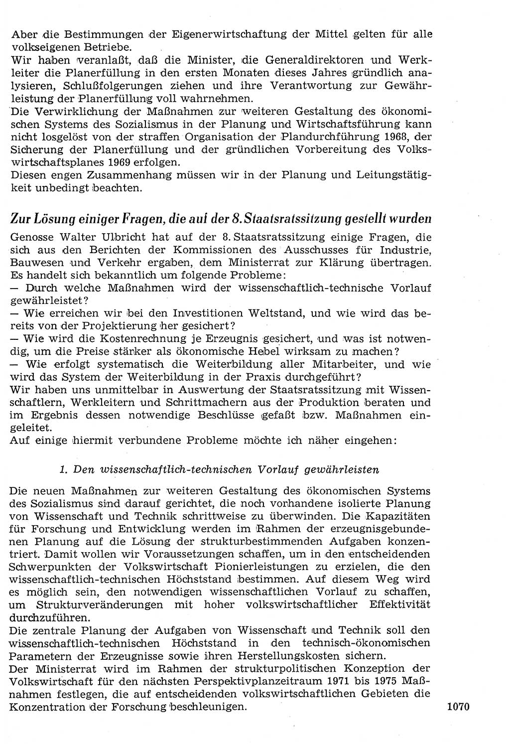 Staat und Recht (StuR), 17. Jahrgang [Deutsche Demokratische Republik (DDR)] 1968, Seite 1070 (StuR DDR 1968, S. 1070)