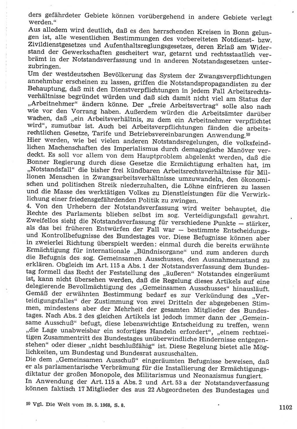 Staat und Recht (StuR), 17. Jahrgang [Deutsche Demokratische Republik (DDR)] 1968, Seite 1102 (StuR DDR 1968, S. 1102)