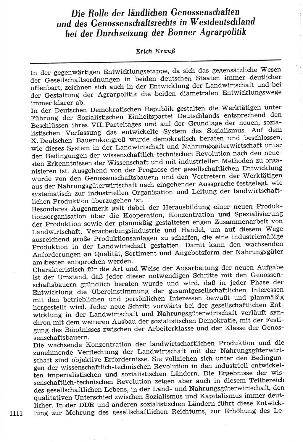 Staat und Recht (StuR), 17. Jahrgang [Deutsche Demokratische Republik (DDR)] 1968, Seite 1111 (StuR DDR 1968, S. 1111)