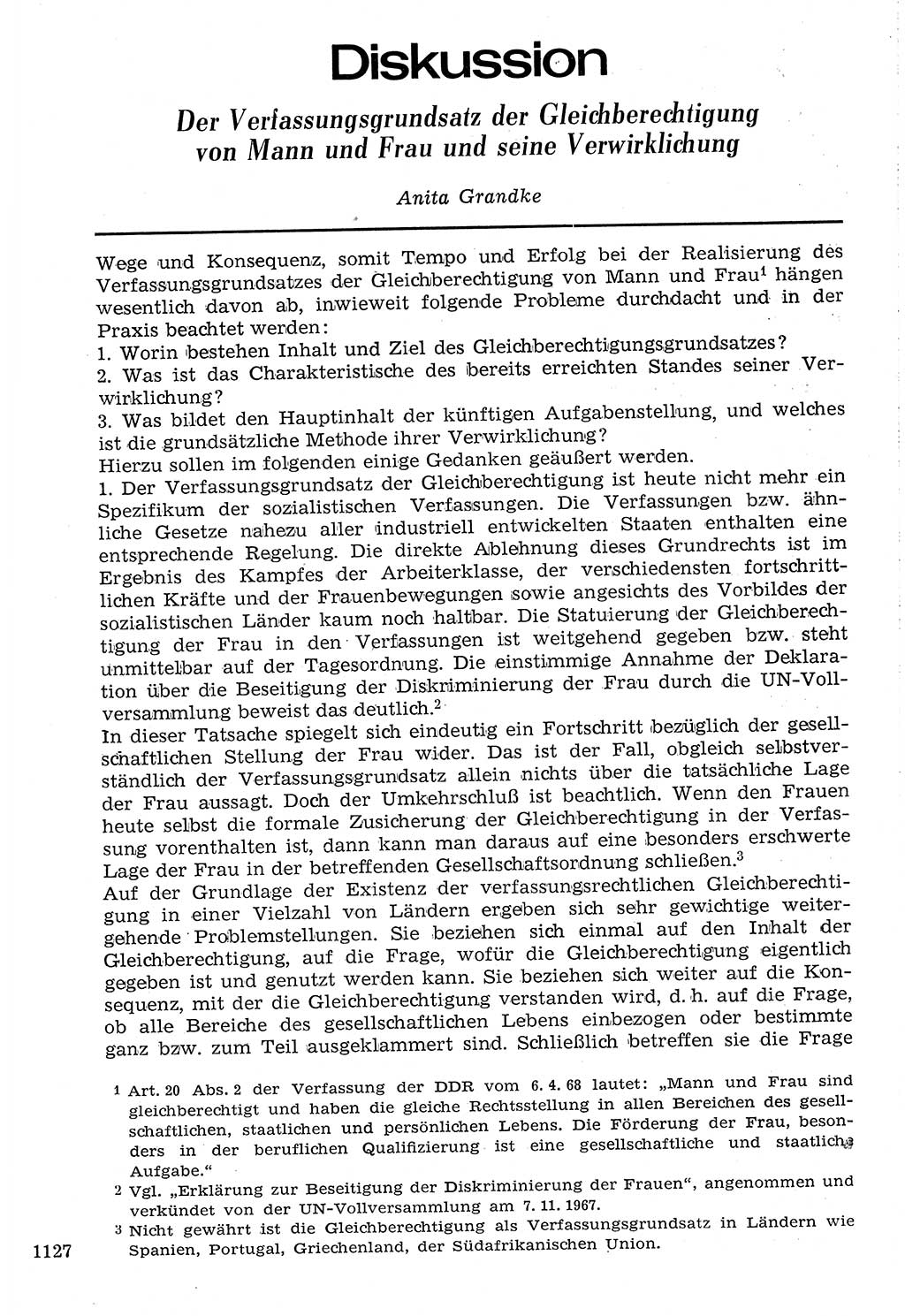 Staat und Recht (StuR), 17. Jahrgang [Deutsche Demokratische Republik (DDR)] 1968, Seite 1127 (StuR DDR 1968, S. 1127)