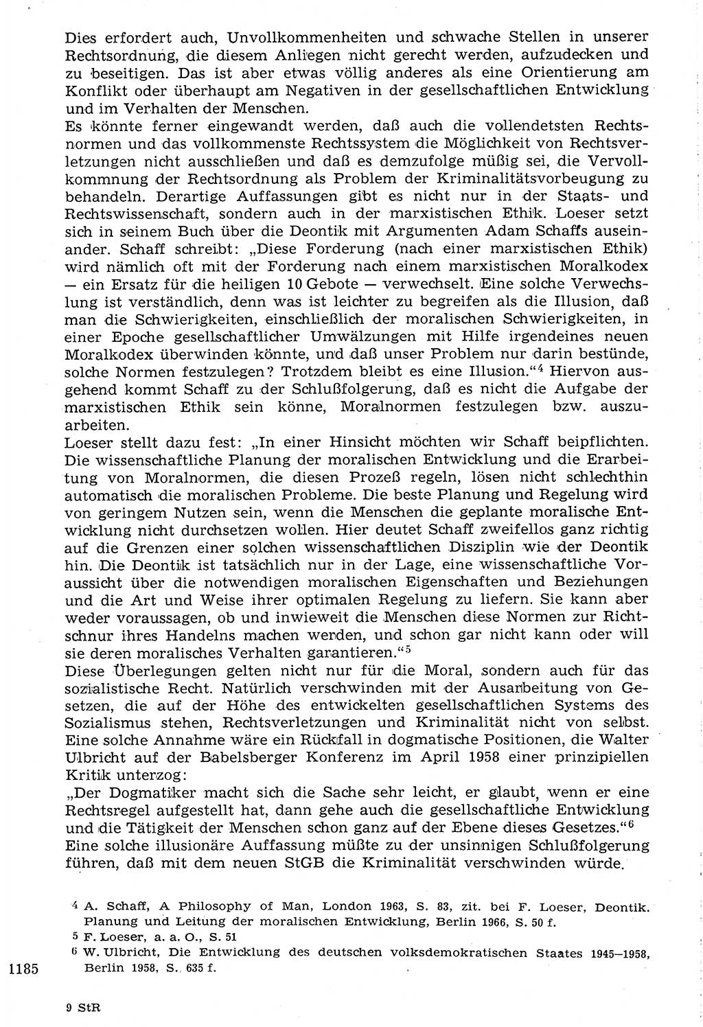 Staat und Recht (StuR), 17. Jahrgang [Deutsche Demokratische Republik (DDR)] 1968, Seite 1185 (StuR DDR 1968, S. 1185)