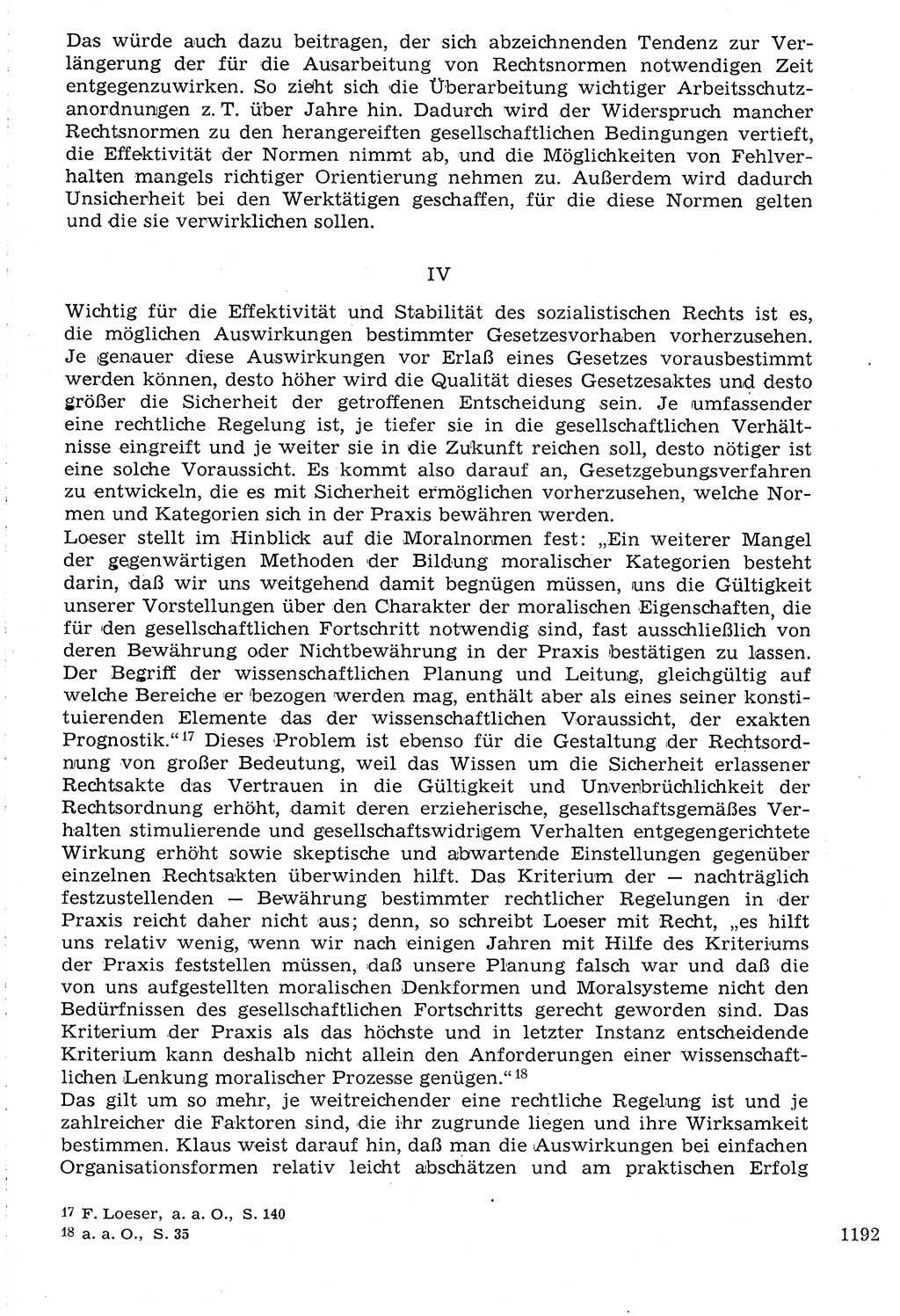 Staat und Recht (StuR), 17. Jahrgang [Deutsche Demokratische Republik (DDR)] 1968, Seite 1192 (StuR DDR 1968, S. 1192)