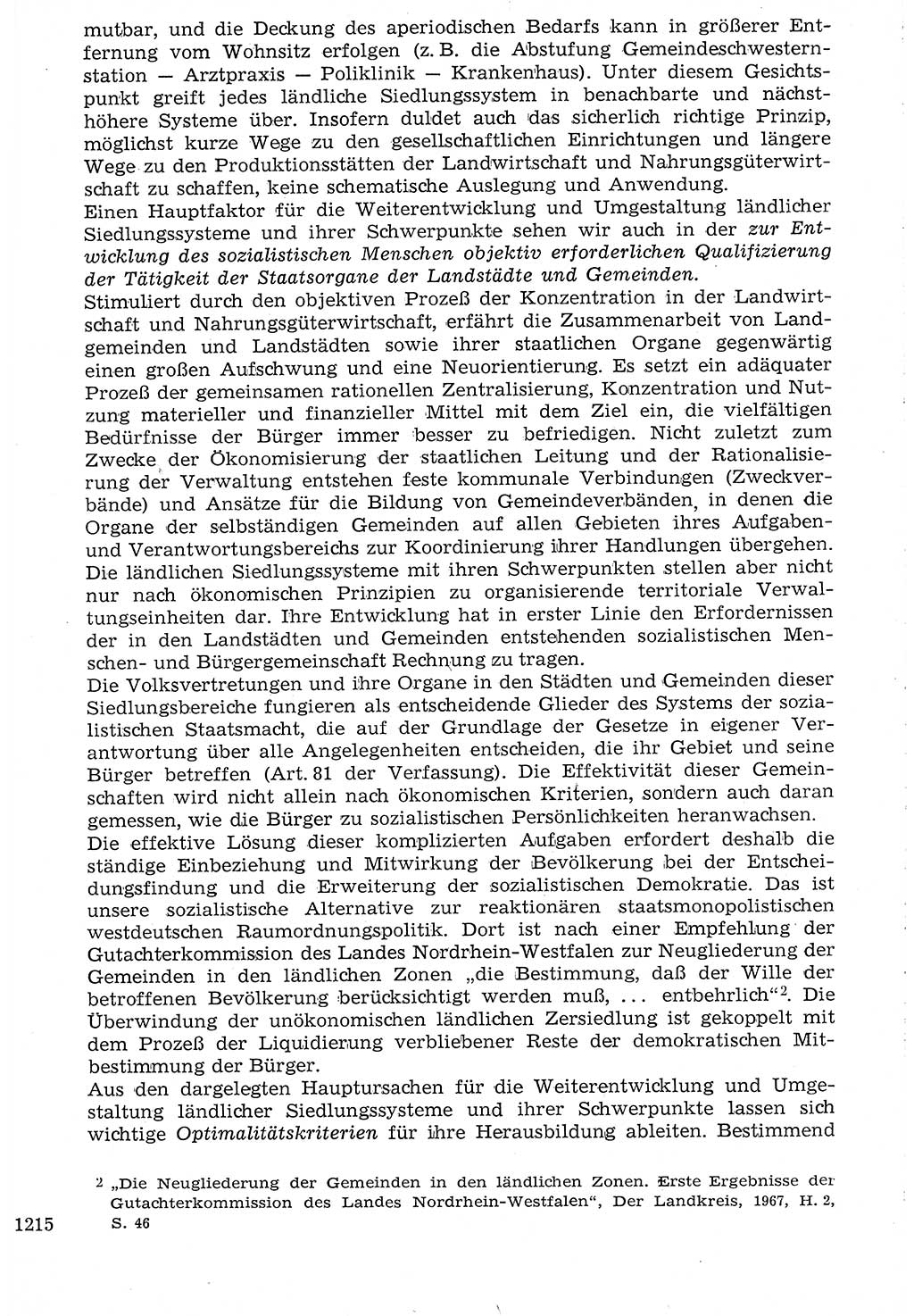 Staat und Recht (StuR), 17. Jahrgang [Deutsche Demokratische Republik (DDR)] 1968, Seite 1215 (StuR DDR 1968, S. 1215)