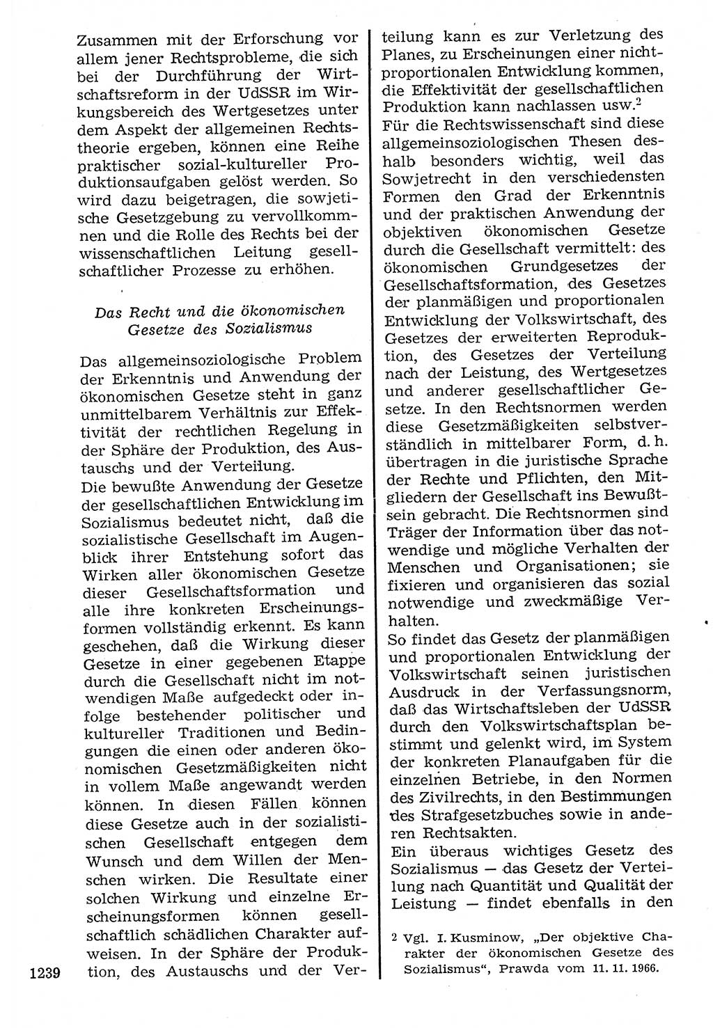 Staat und Recht (StuR), 17. Jahrgang [Deutsche Demokratische Republik (DDR)] 1968, Seite 1239 (StuR DDR 1968, S. 1239)