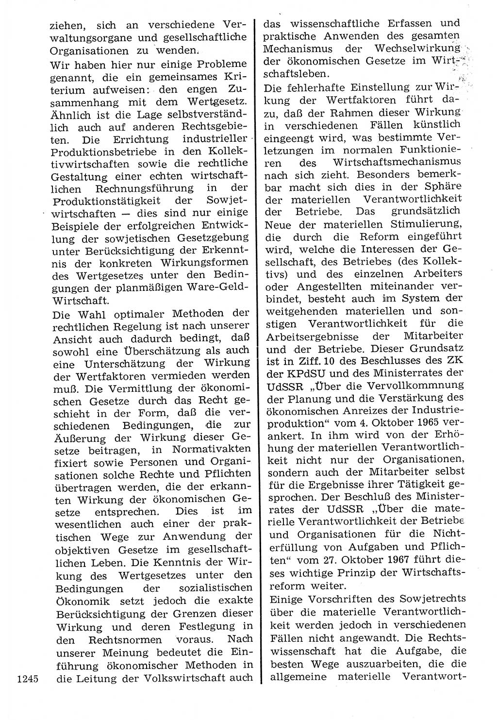 Staat und Recht (StuR), 17. Jahrgang [Deutsche Demokratische Republik (DDR)] 1968, Seite 1245 (StuR DDR 1968, S. 1245)