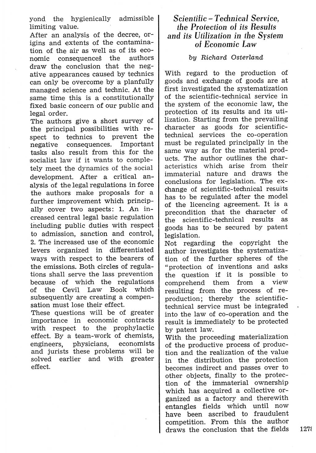 Staat und Recht (StuR), 17. Jahrgang [Deutsche Demokratische Republik (DDR)] 1968, Seite 1278 (StuR DDR 1968, S. 1278)