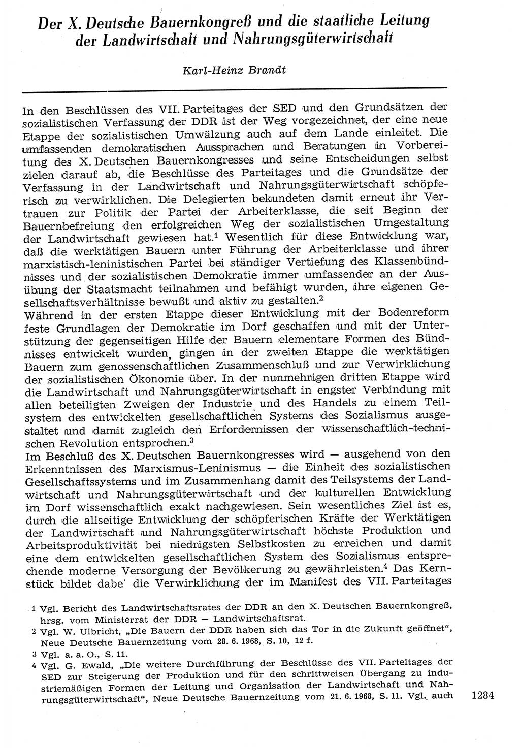 Staat und Recht (StuR), 17. Jahrgang [Deutsche Demokratische Republik (DDR)] 1968, Seite 1284 (StuR DDR 1968, S. 1284)