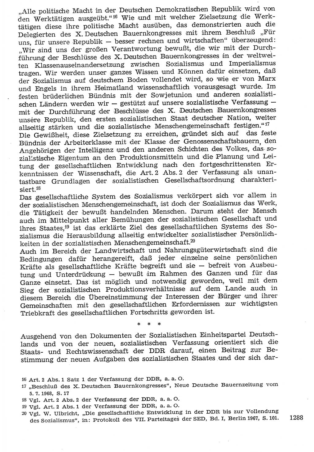 Staat und Recht (StuR), 17. Jahrgang [Deutsche Demokratische Republik (DDR)] 1968, Seite 1288 (StuR DDR 1968, S. 1288)