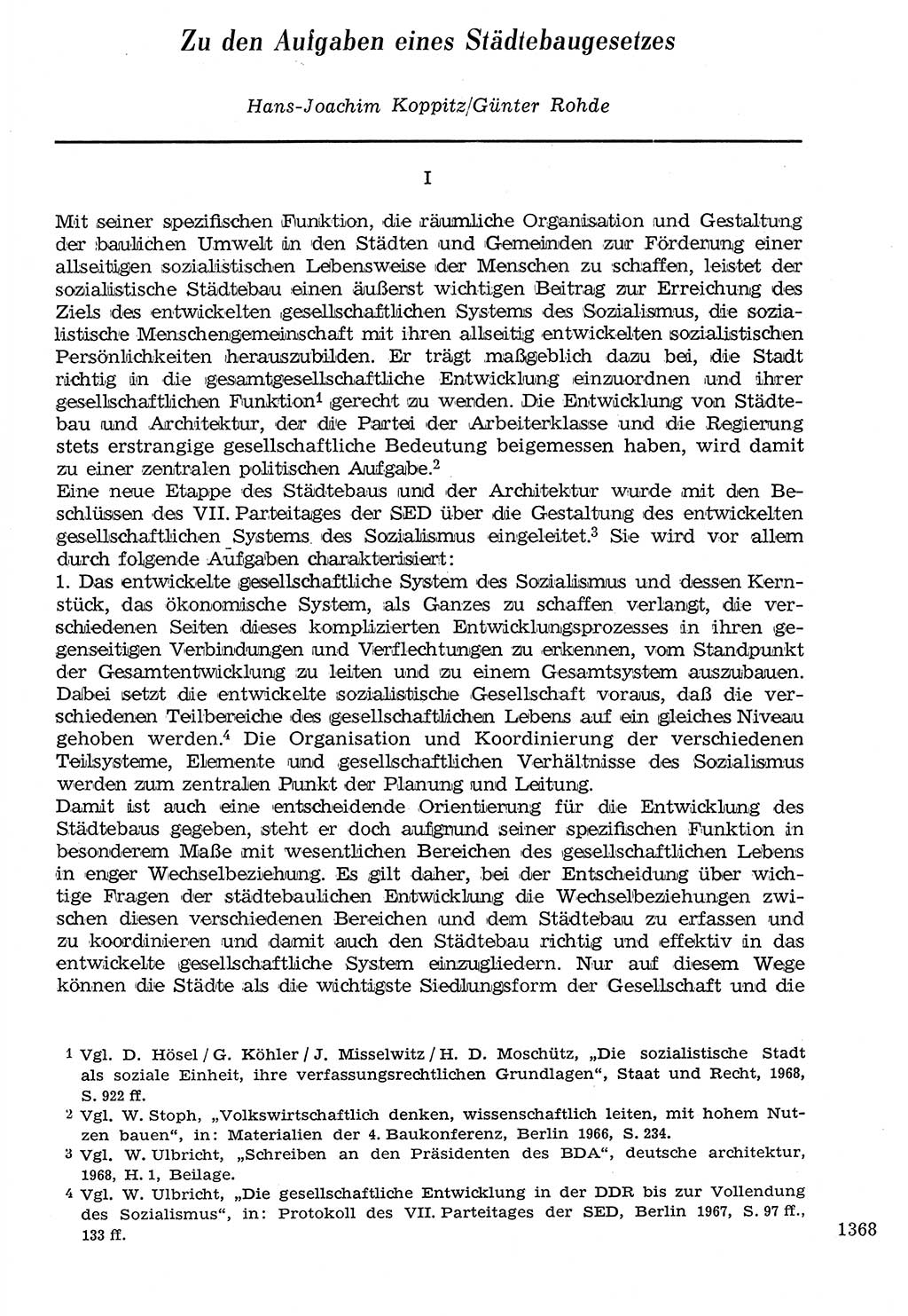 Staat und Recht (StuR), 17. Jahrgang [Deutsche Demokratische Republik (DDR)] 1968, Seite 1368 (StuR DDR 1968, S. 1368)
