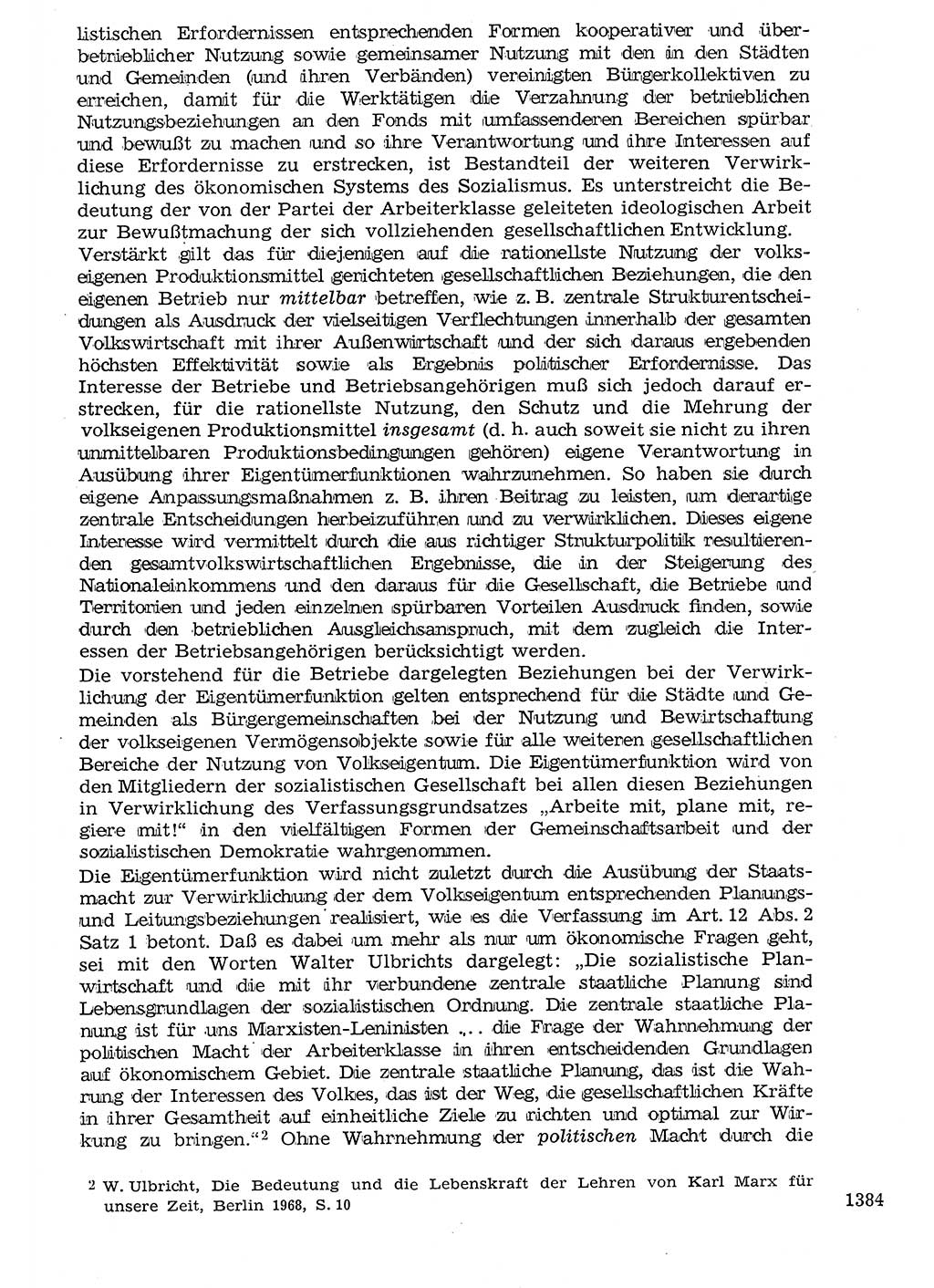 Staat und Recht (StuR), 17. Jahrgang [Deutsche Demokratische Republik (DDR)] 1968, Seite 1384 (StuR DDR 1968, S. 1384)