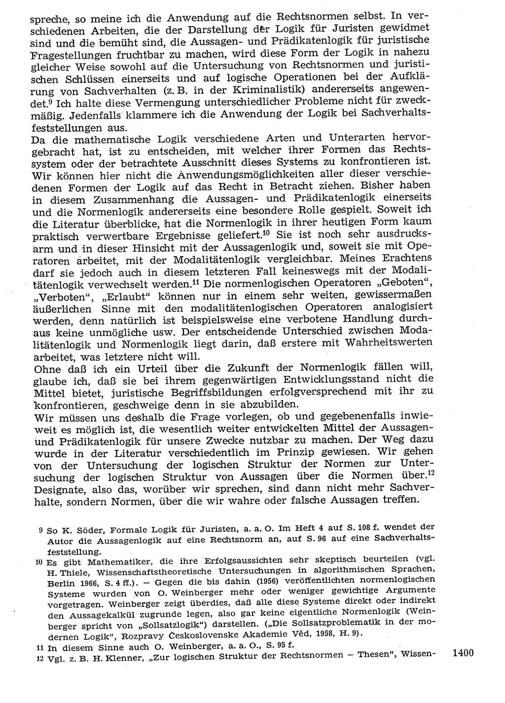 Staat und Recht (StuR), 17. Jahrgang [Deutsche Demokratische Republik (DDR)] 1968, Seite 1400 (StuR DDR 1968, S. 1400)