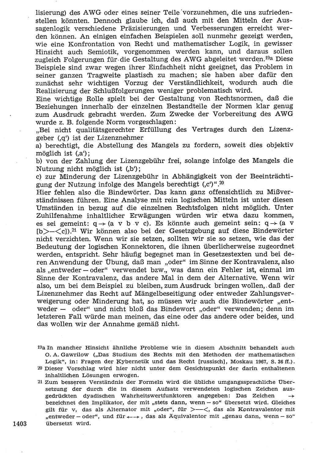 Staat und Recht (StuR), 17. Jahrgang [Deutsche Demokratische Republik (DDR)] 1968, Seite 1403 (StuR DDR 1968, S. 1403)