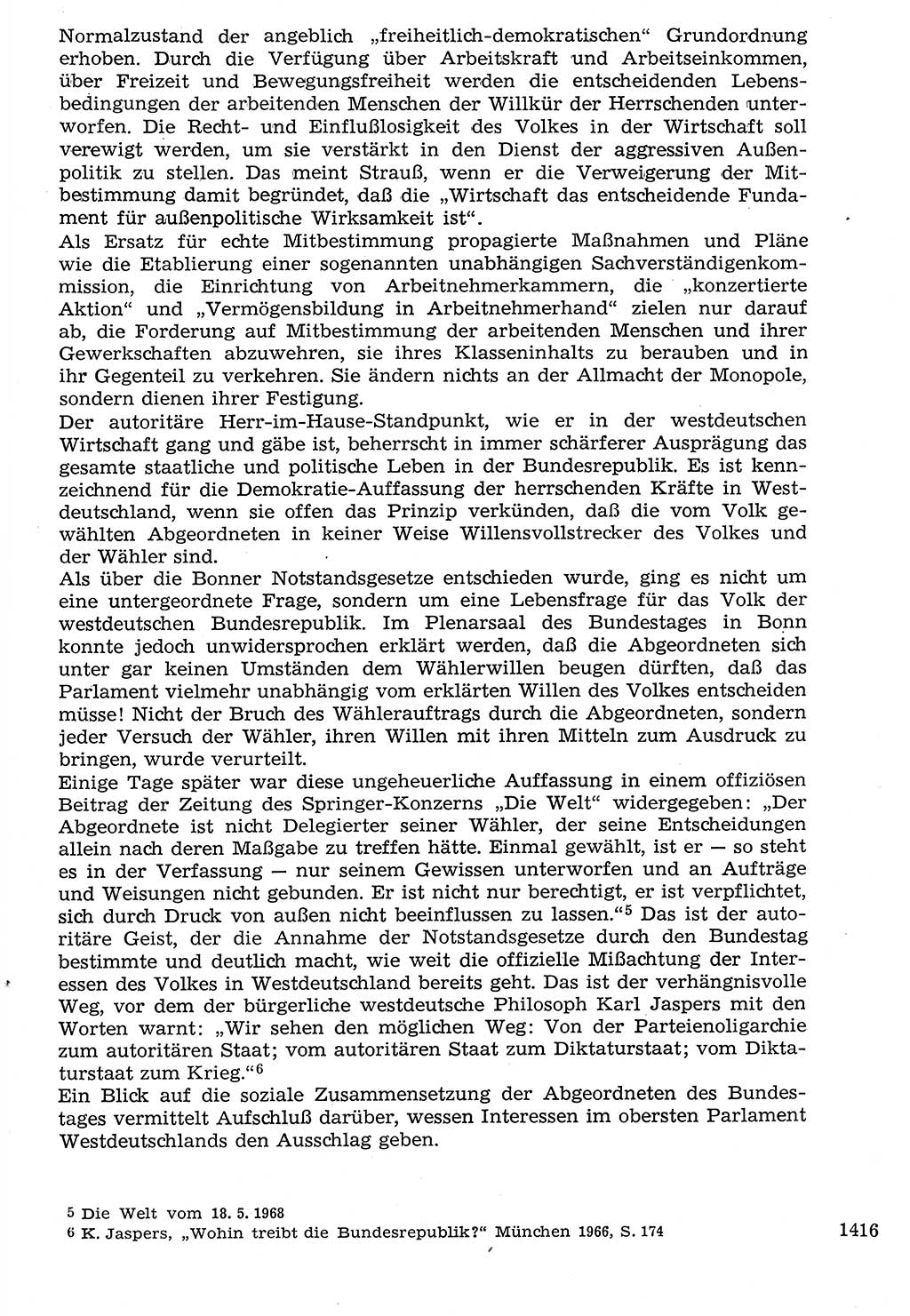Staat und Recht (StuR), 17. Jahrgang [Deutsche Demokratische Republik (DDR)] 1968, Seite 1416 (StuR DDR 1968, S. 1416)