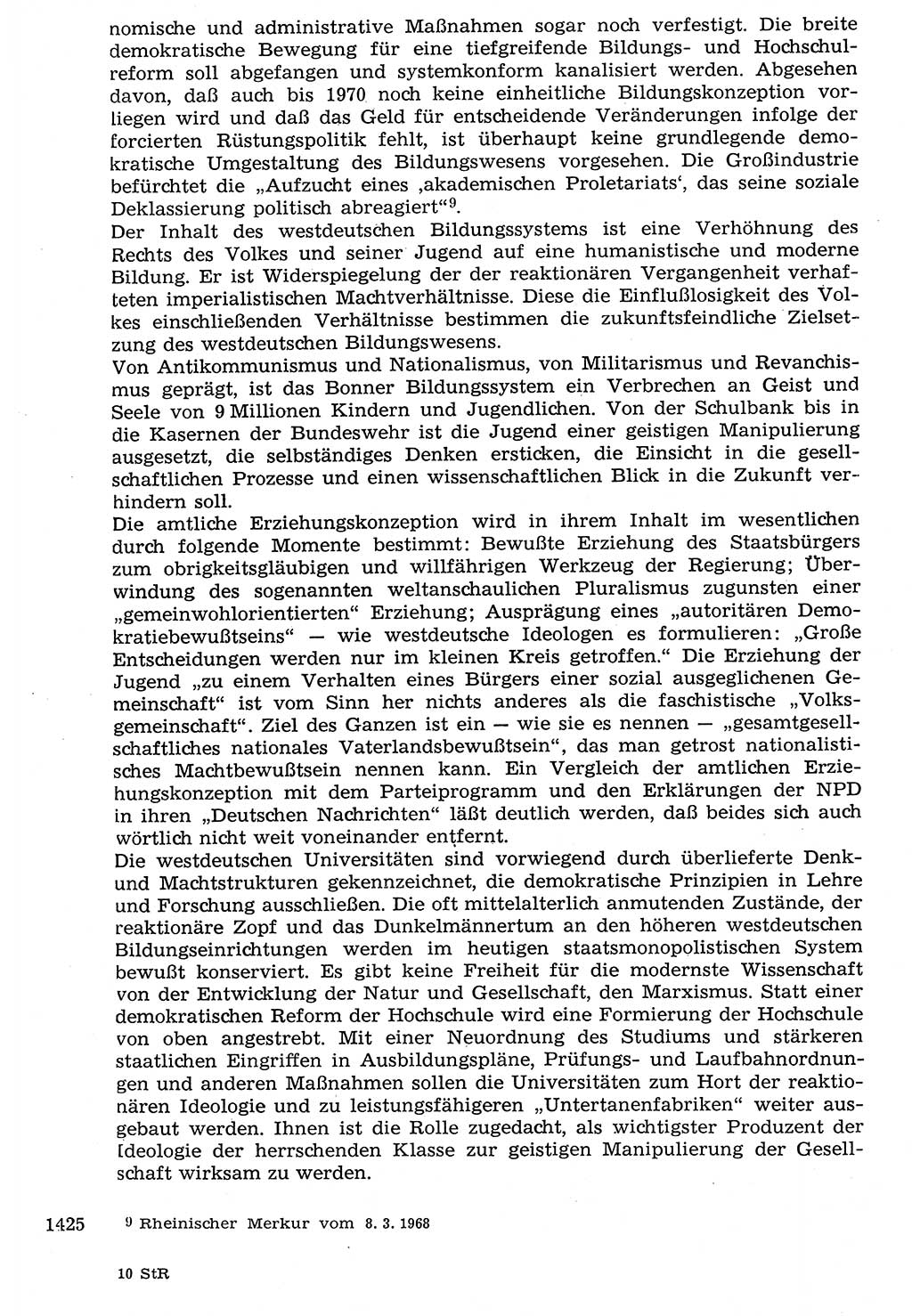 Staat und Recht (StuR), 17. Jahrgang [Deutsche Demokratische Republik (DDR)] 1968, Seite 1425 (StuR DDR 1968, S. 1425)