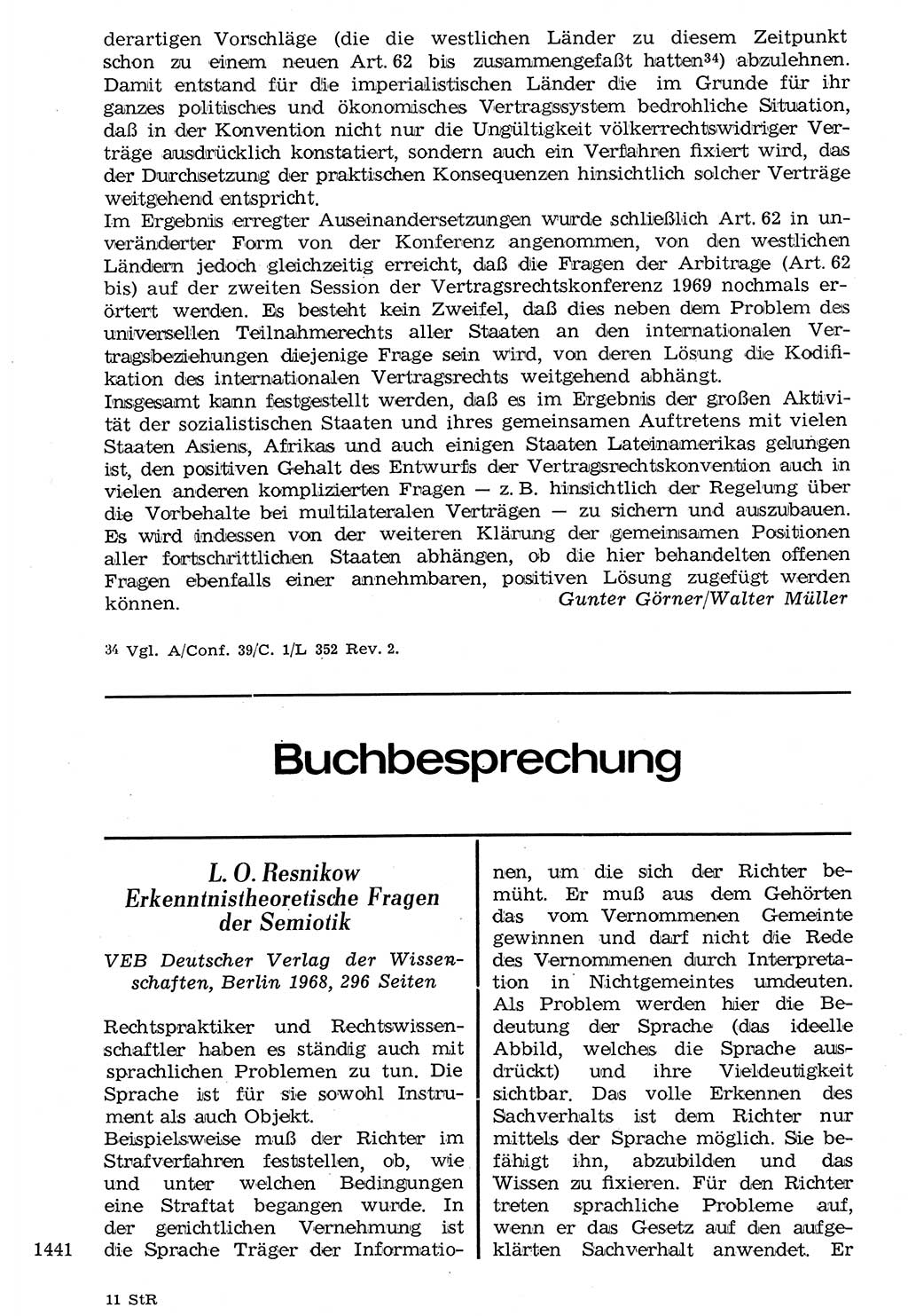 Staat und Recht (StuR), 17. Jahrgang [Deutsche Demokratische Republik (DDR)] 1968, Seite 1441 (StuR DDR 1968, S. 1441)